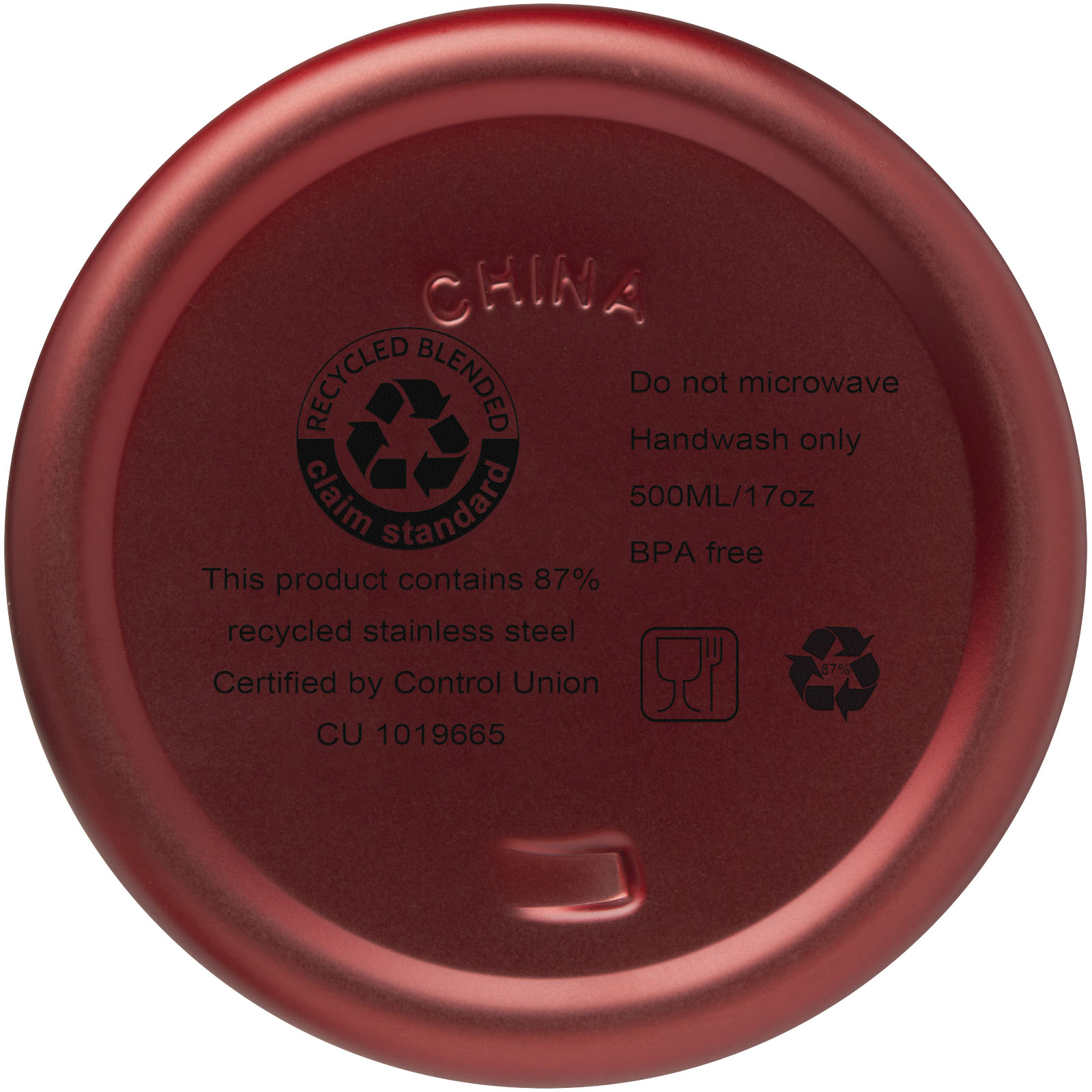 Vasa 500 ml RCS certified recycled stainless steel copper vacuum insulated bottle