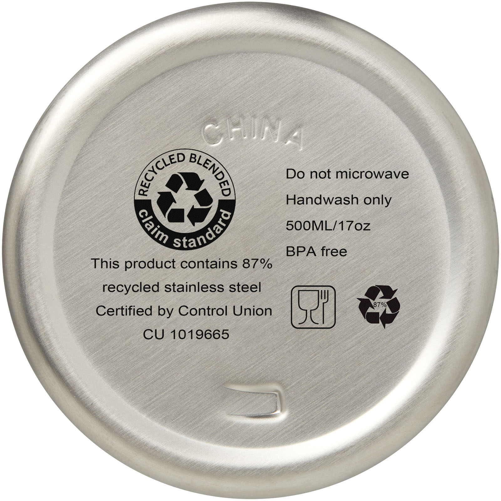 Vasa 500 ml RCS certified recycled stainless steel copper vacuum insulated bottle