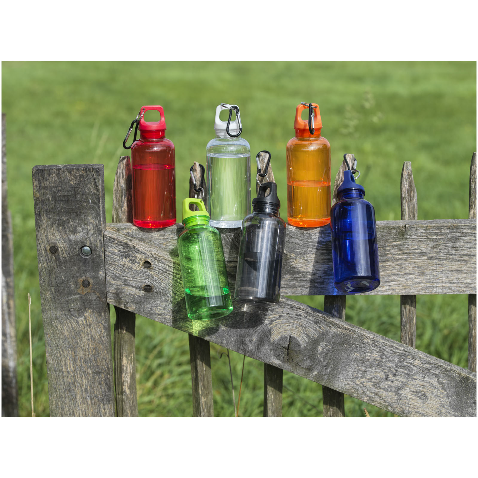 Oregon 400 ml RCS certified recycled plastic water bottle with carabiner
