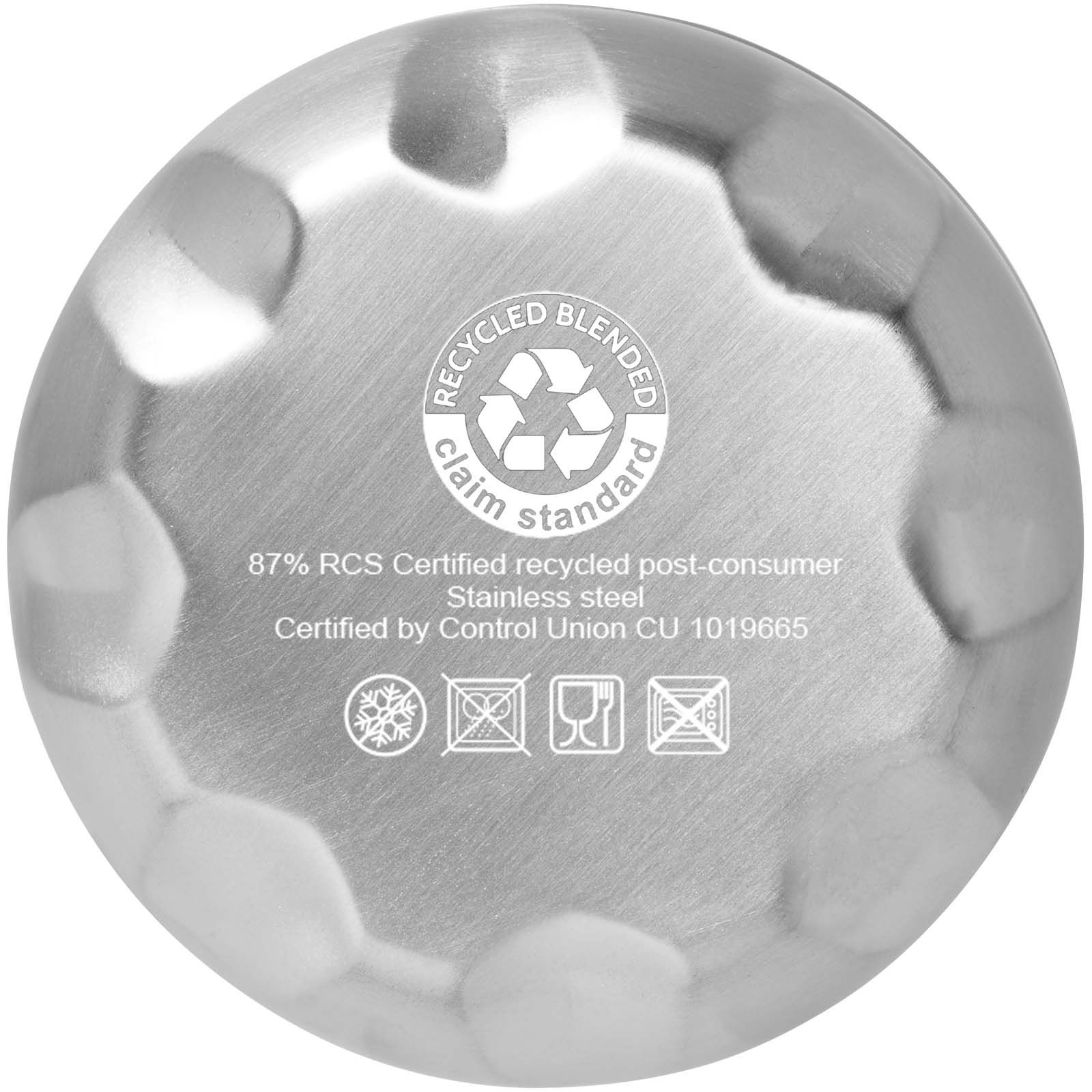 Cove 500 ml RCS certified recycled stainless steel vacuum insulated bottle 