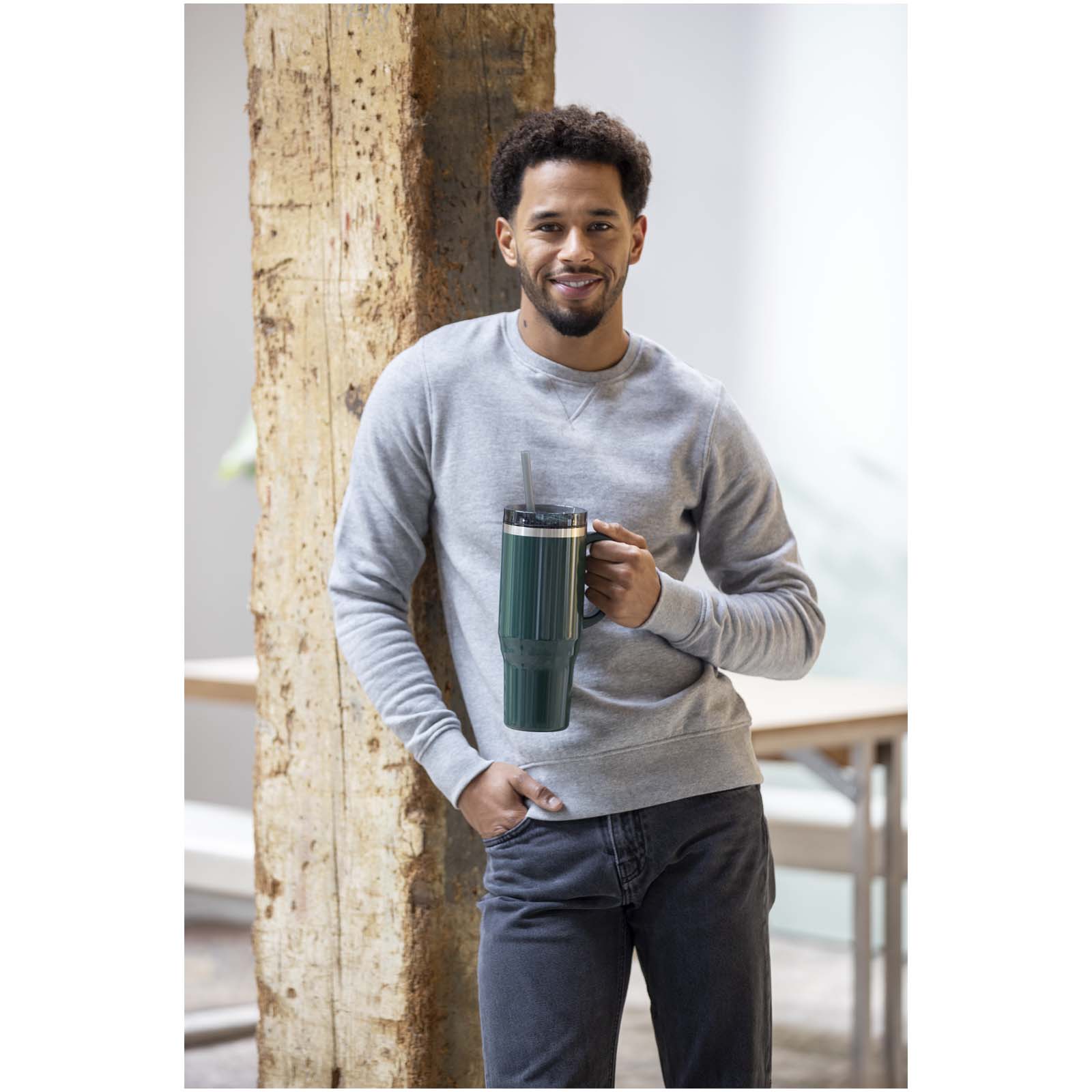 Melbourne 1200 ml RCS certified insulated tumbler with straw