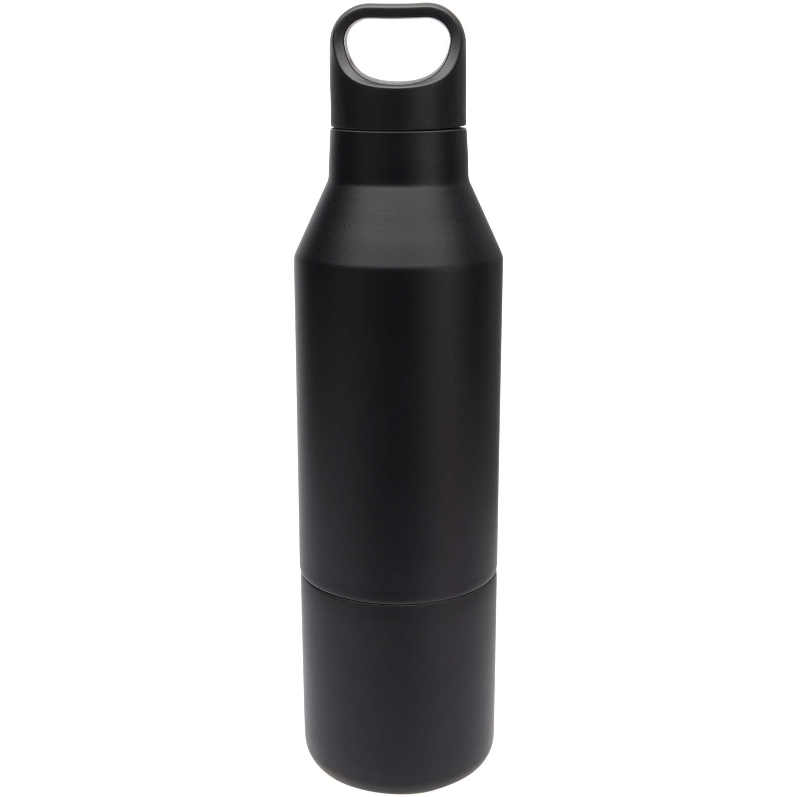 Odessy 600 ml RCS certified recycled stainless steel insulated bottle with 300 ml cup