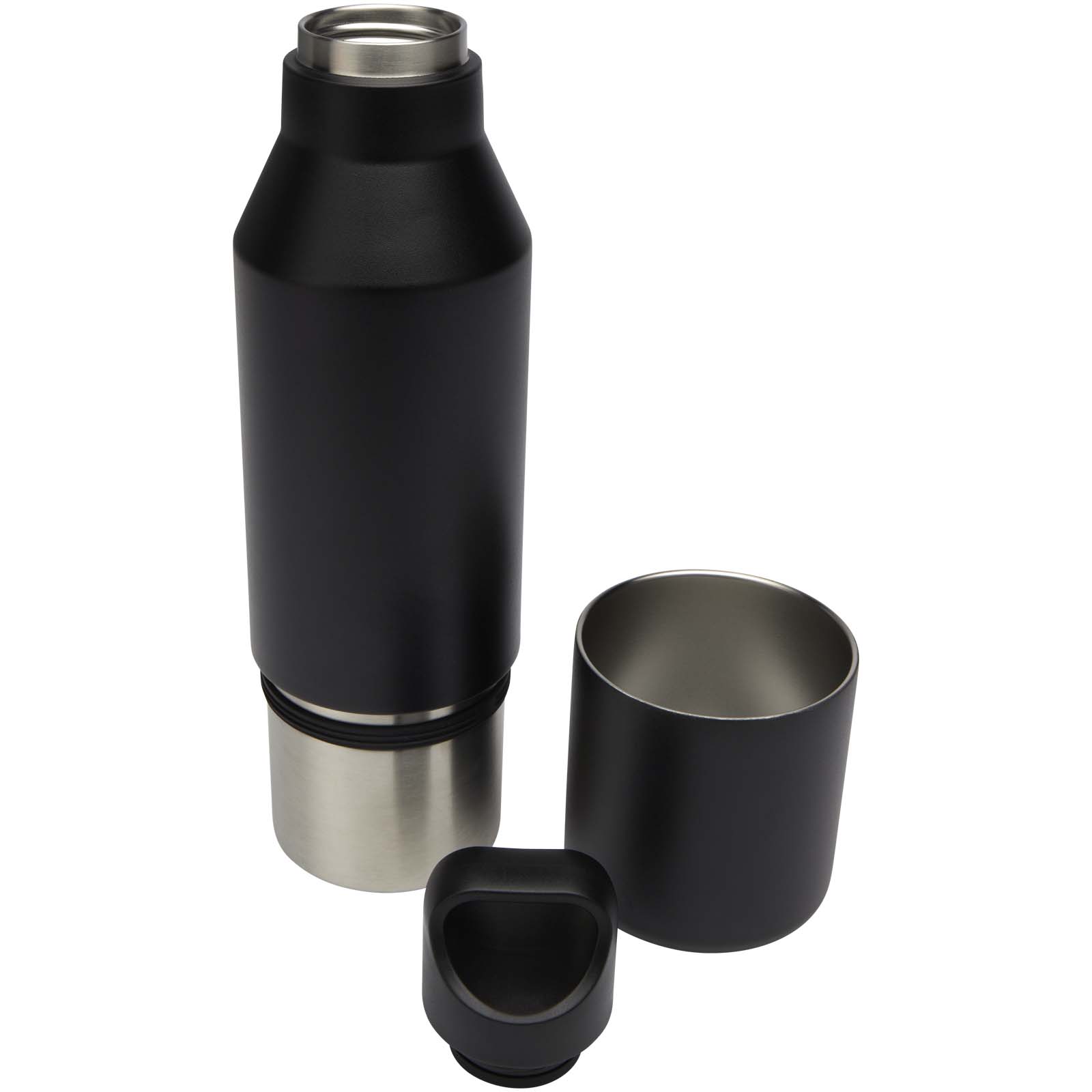Odessy 600 ml RCS certified recycled stainless steel insulated bottle with 300 ml cup