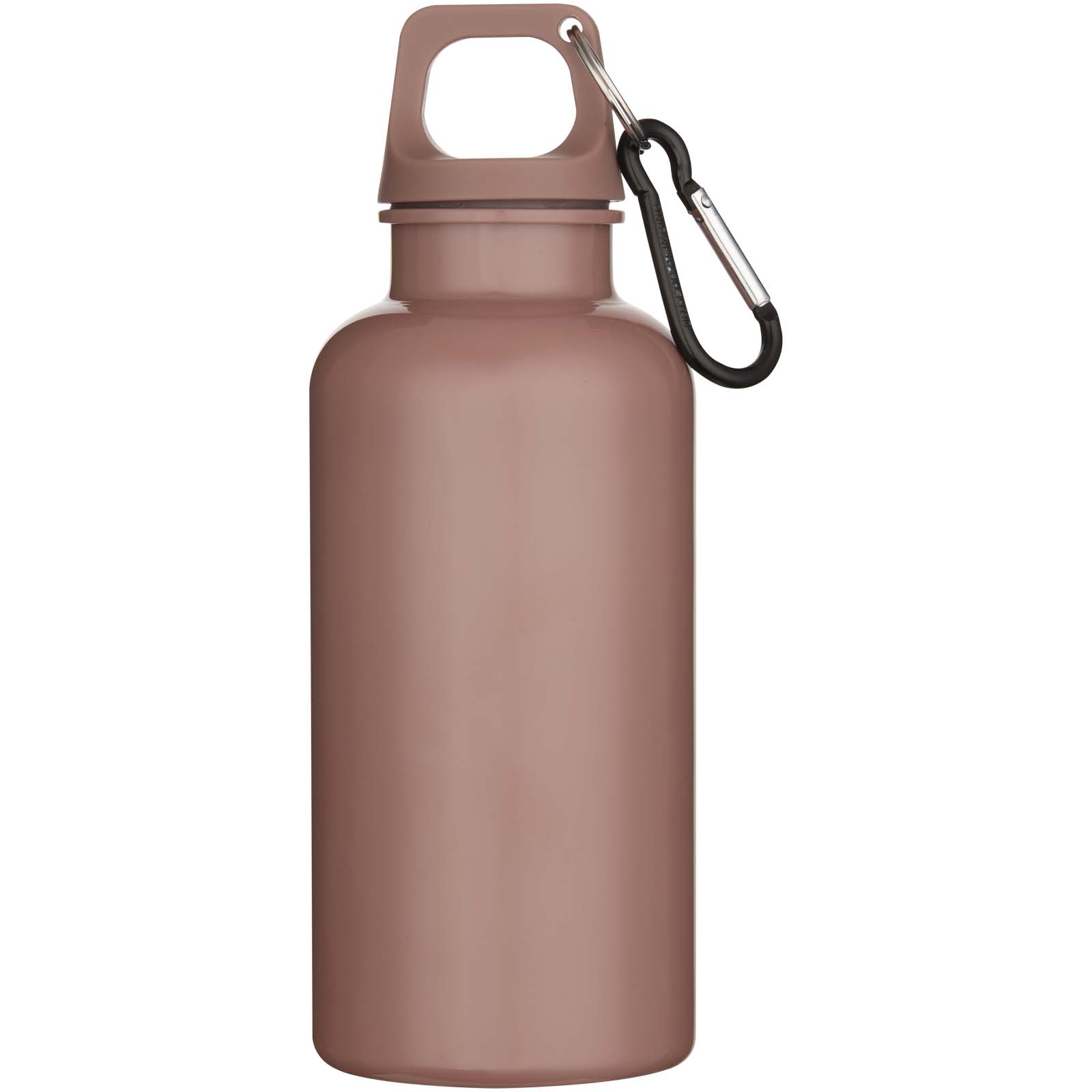 Oregon 400 ml solid colour RCS recycled plastic water bottle with carabiner
