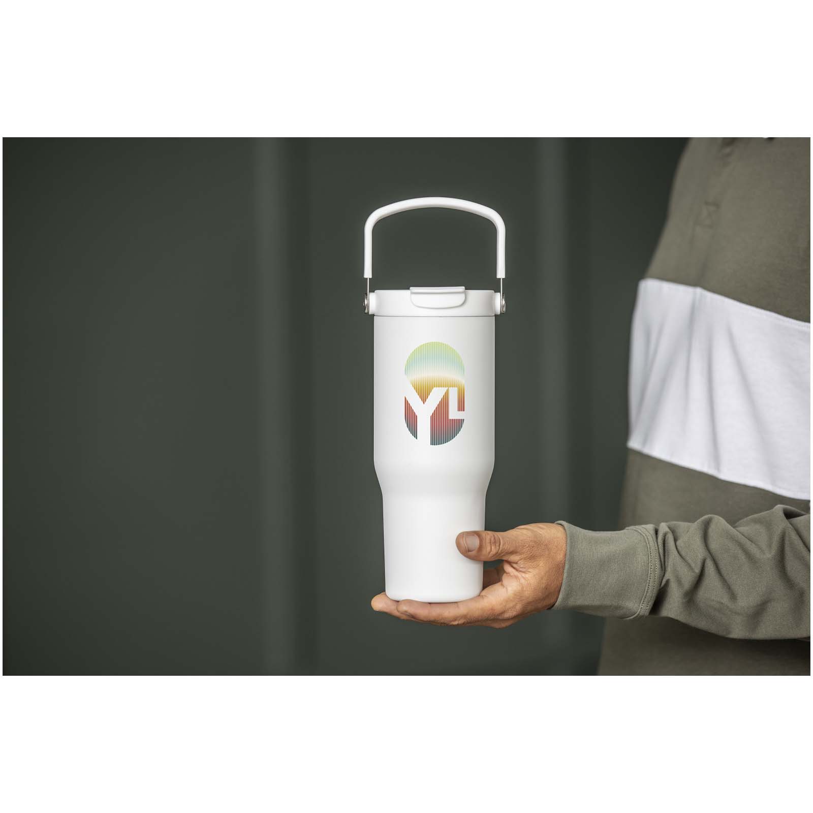 Bronx 900 ml RCS recycled stainless steel copper vacuum insulated tumbler with dual function lid
