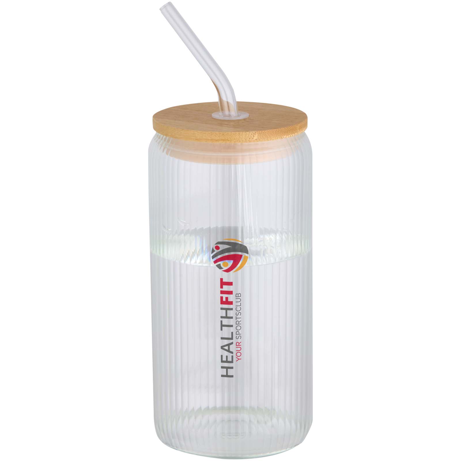 Mirage 500 ml single-walled borosilicate glass jar with bamboo lid