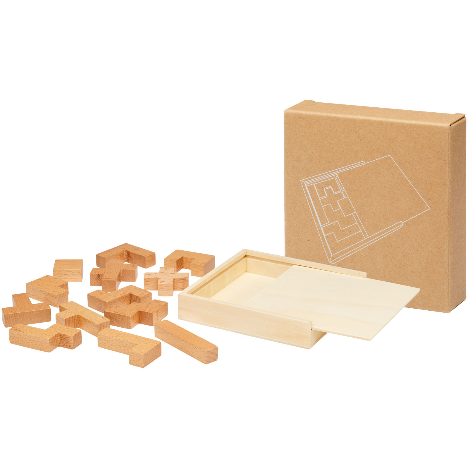 Bark wooden puzzle