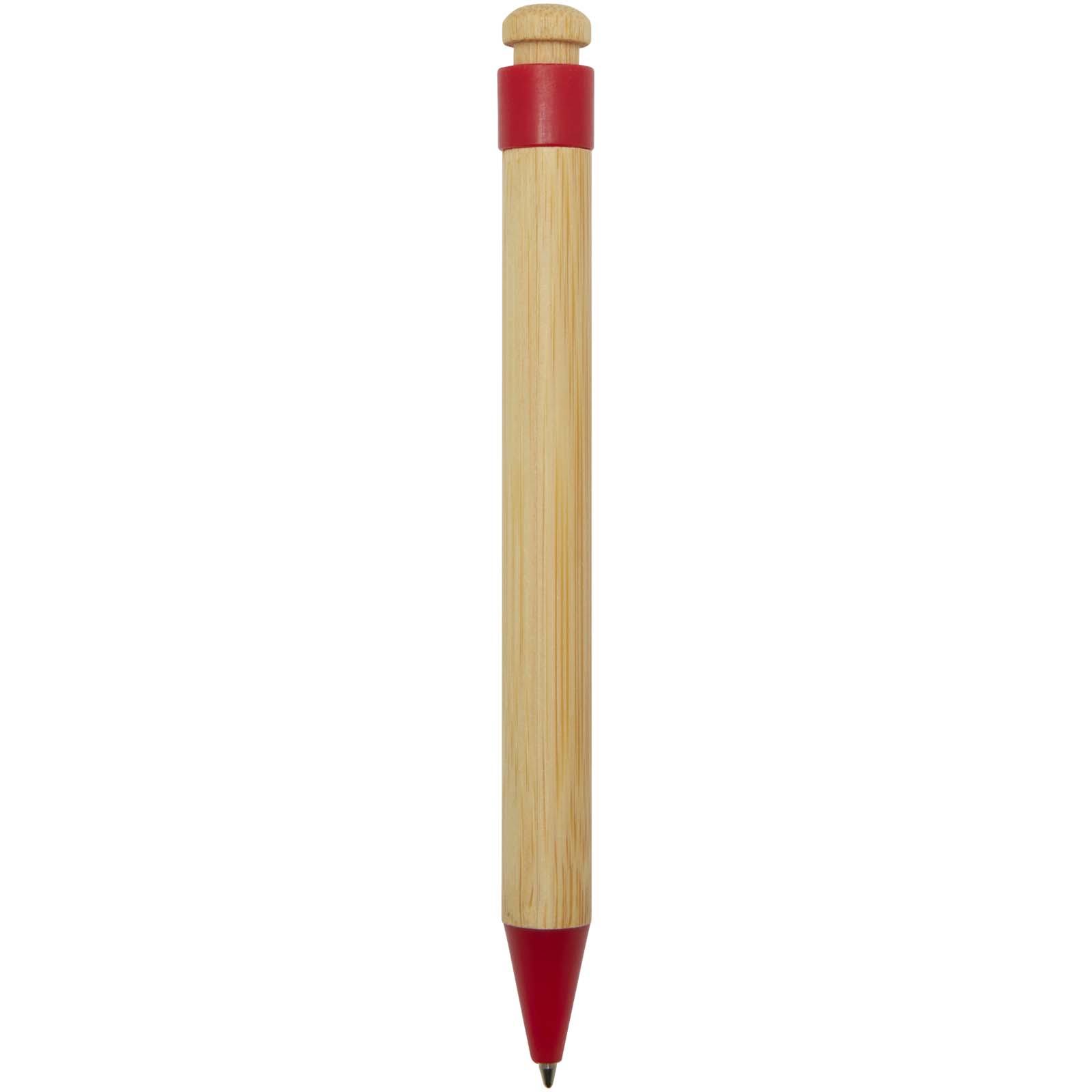 Rattan bamboo and recycled plastic ballpoint pen (black ink)