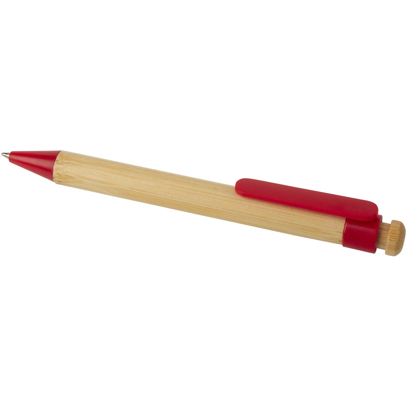 Rattan bamboo and recycled plastic ballpoint pen (black ink)