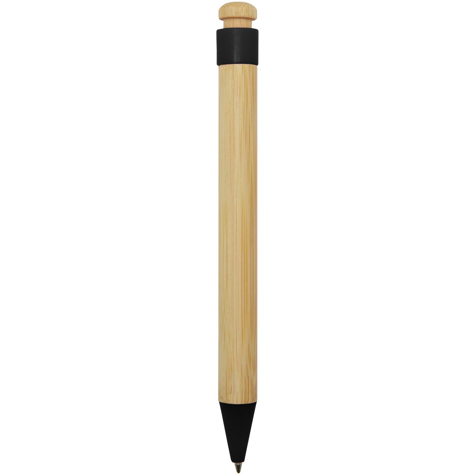 Rattan bamboo and recycled plastic ballpoint pen (black ink)