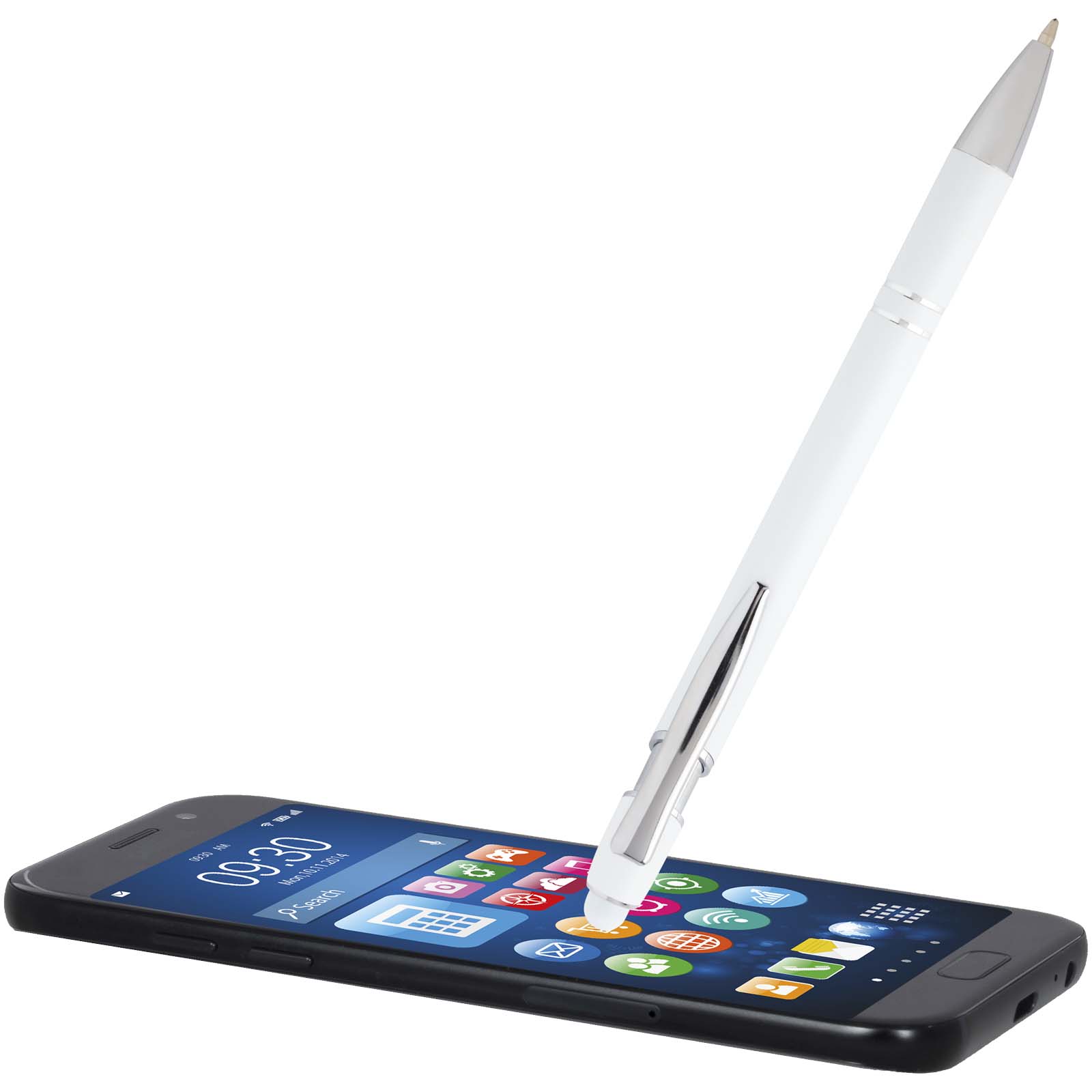 Kish ballpoint pen with silver finish (black ink)