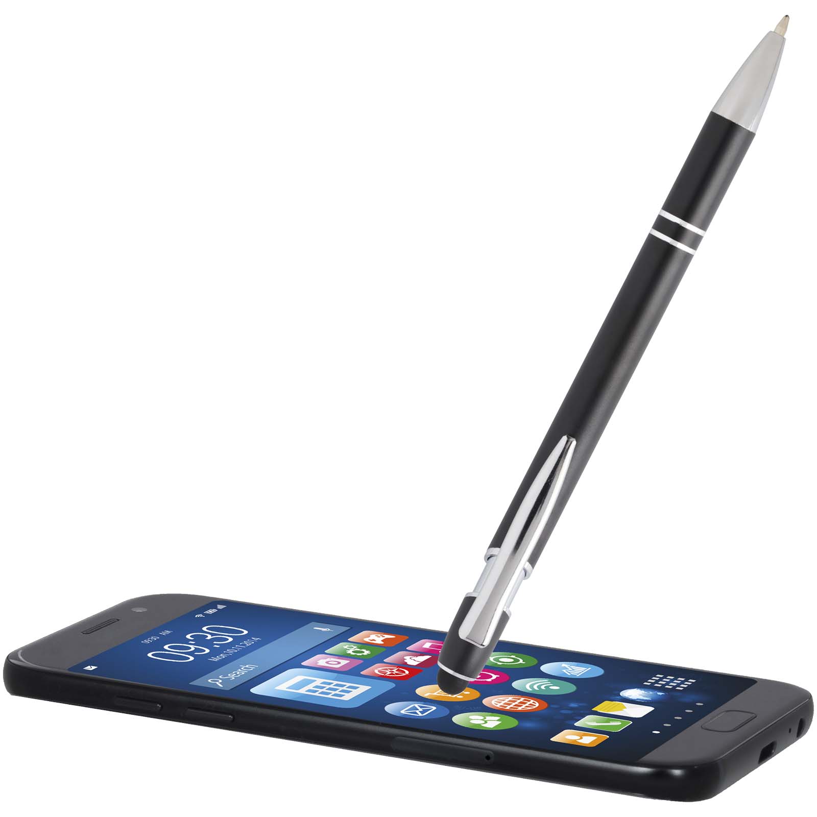 Kish ballpoint pen with silver finish (black ink)