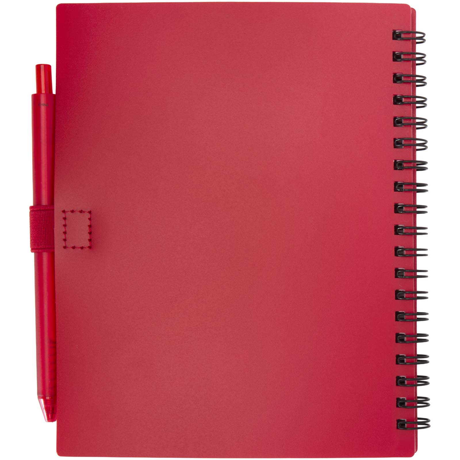 Niove recycled plastic soft cover notebook and ballpoint pen set (blue ink)