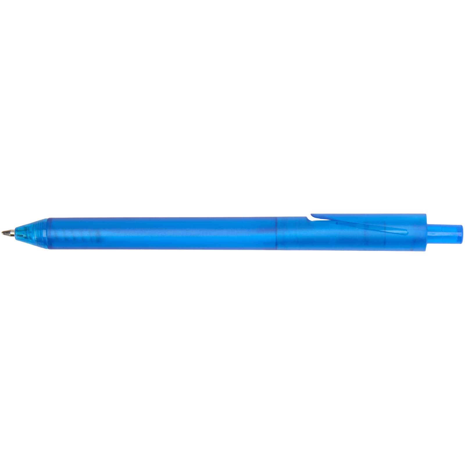 Niove recycled plastic soft cover notebook and ballpoint pen set (blue ink)