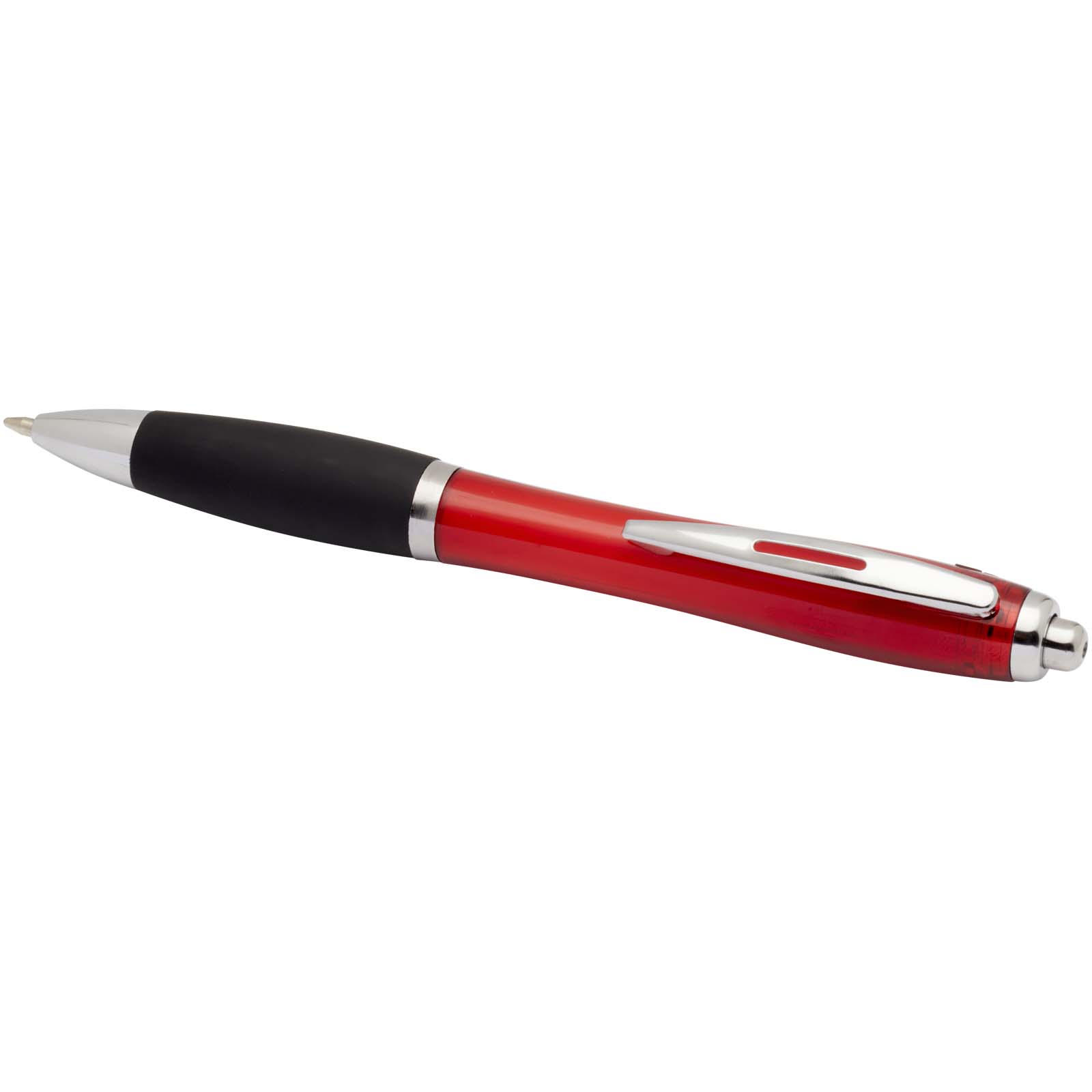 Nash RCS recycled plastic ballpoint pen with coloured barrel and black grip (black ink)