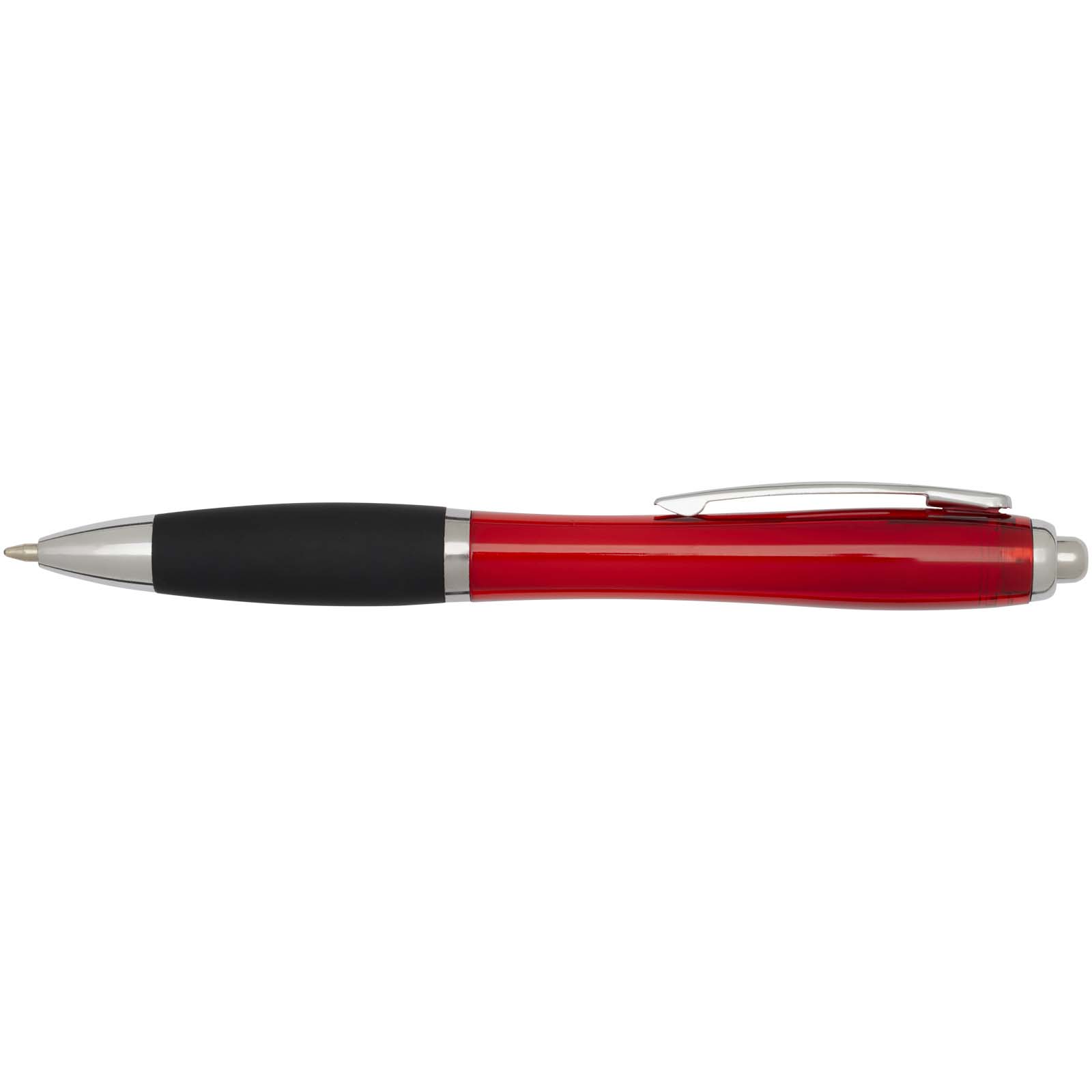 Nash RCS recycled plastic ballpoint pen with coloured barrel and black grip (black ink)