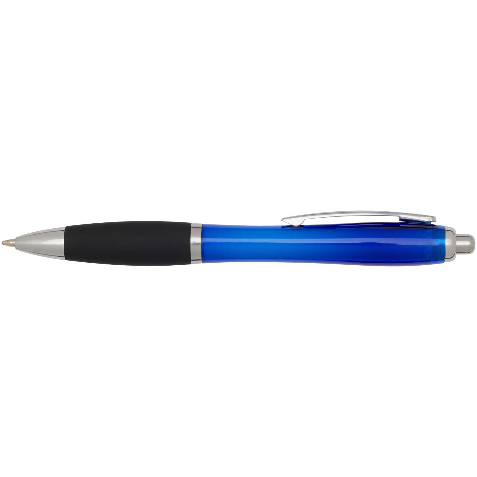 Nash RCS recycled plastic ballpoint pen with coloured barrel and black grip (black ink)