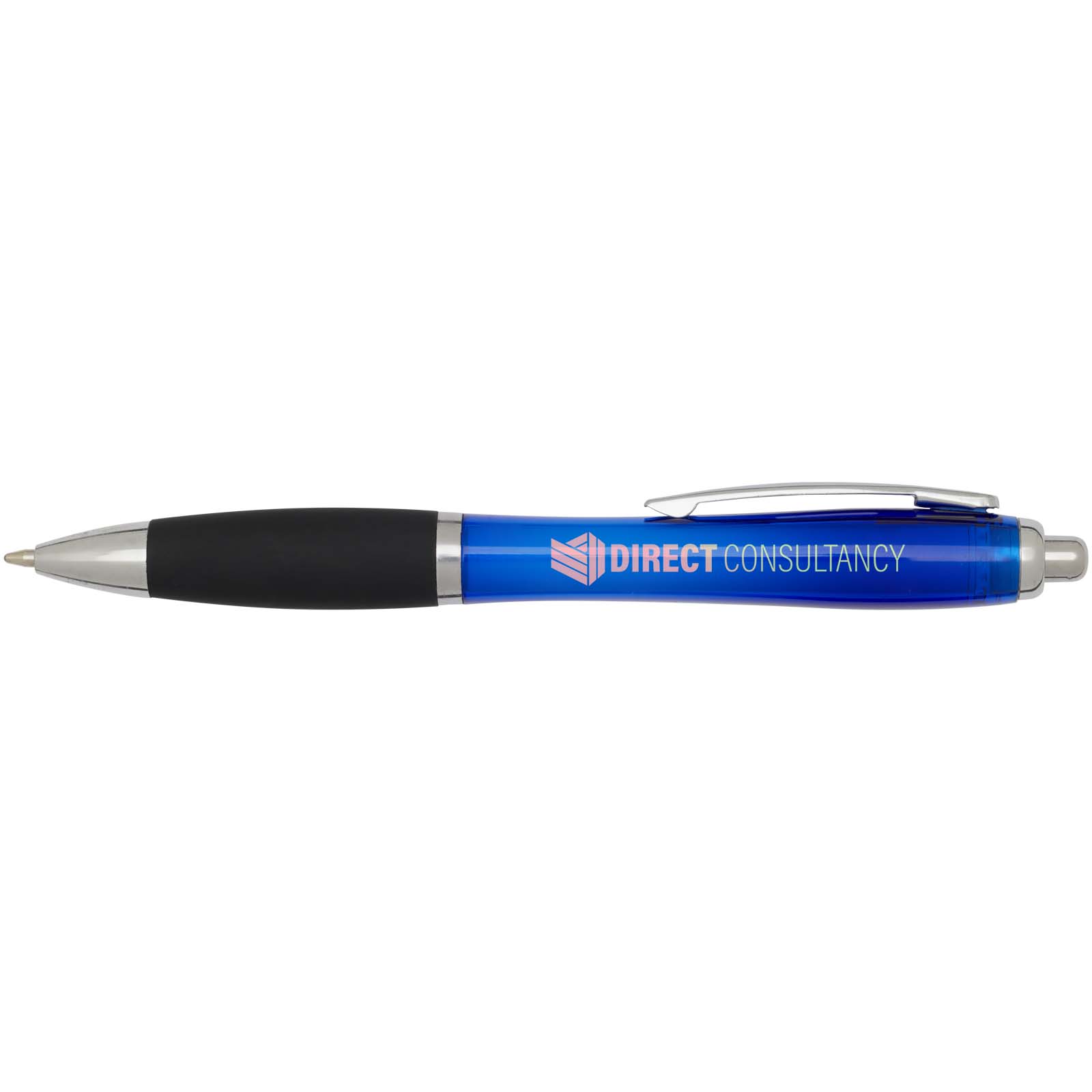 Nash RCS recycled plastic ballpoint pen with coloured barrel and black grip (black ink)