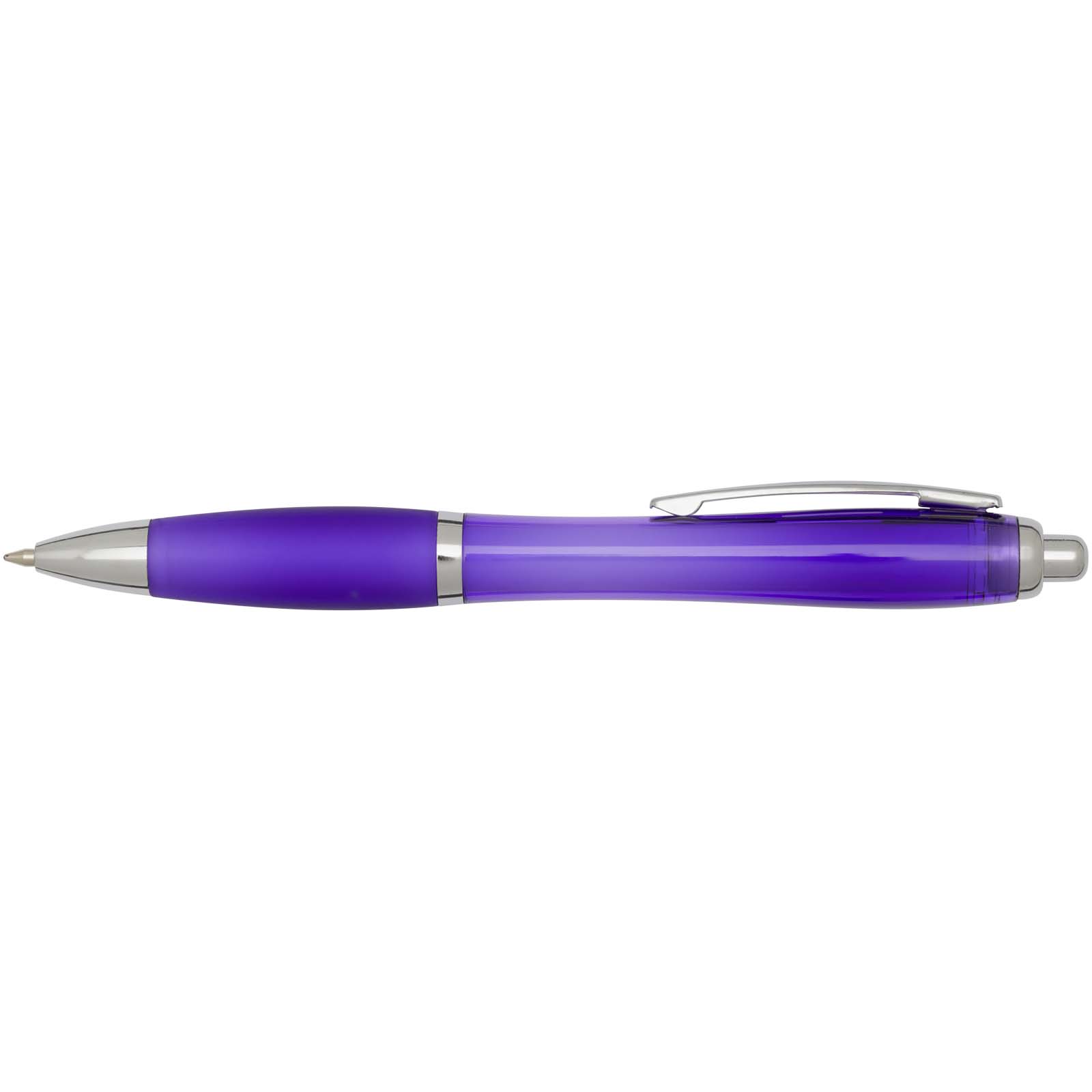 Nash RCS recycled plastic ballpoint pen with coloured barrel and grip (blue ink)