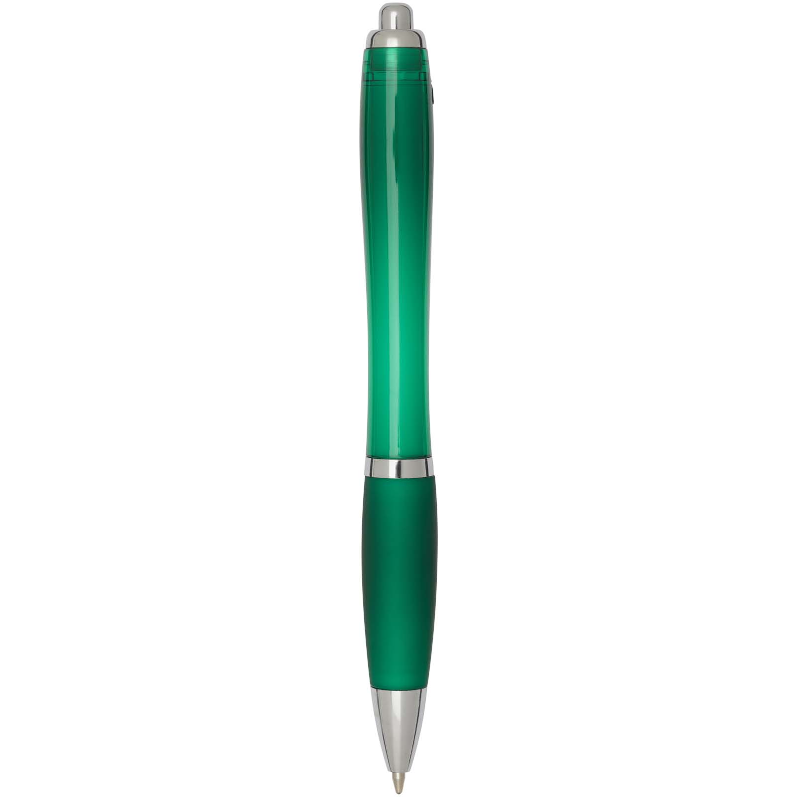 Nash RCS recycled plastic ballpoint pen with coloured barrel and grip (blue ink)