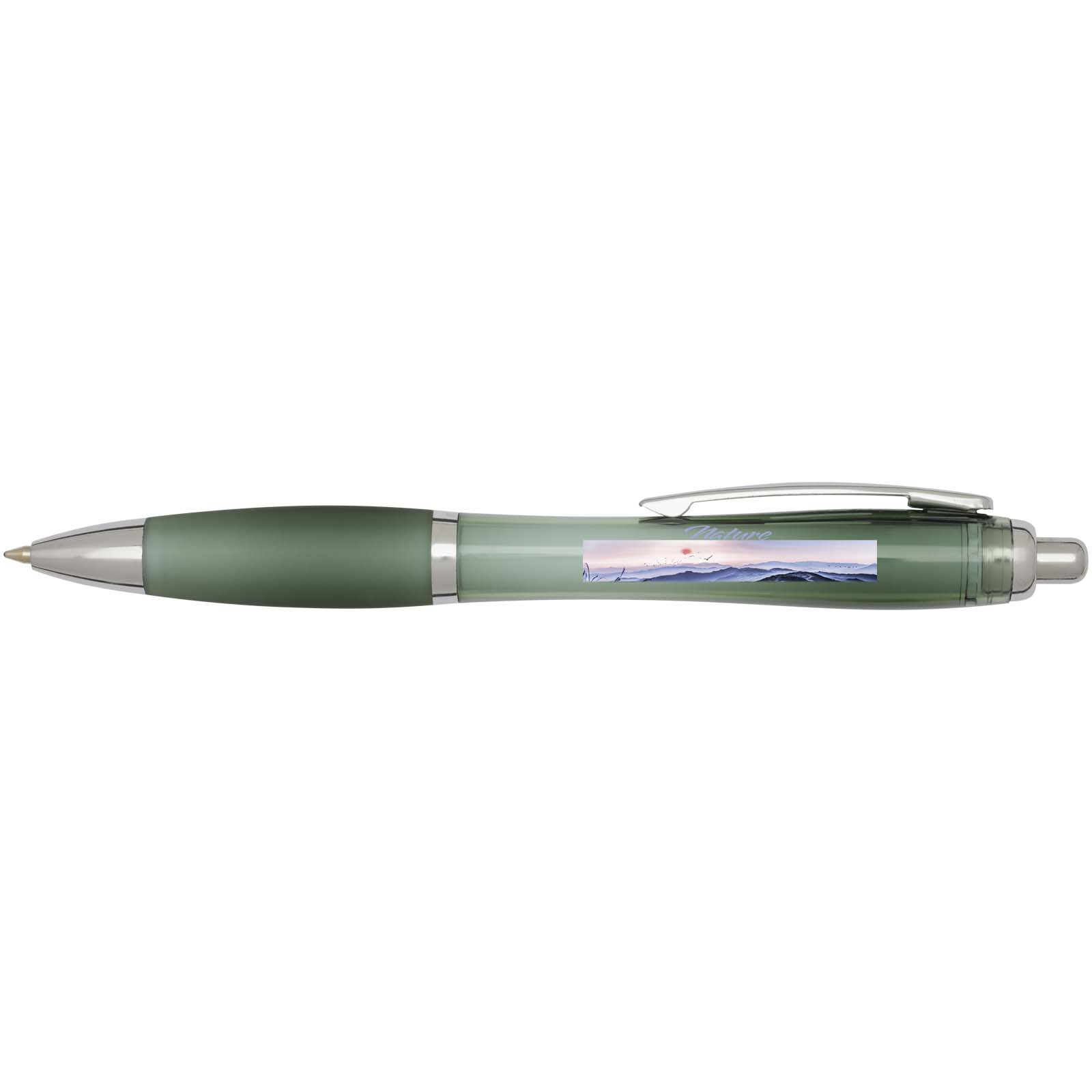 Nash RCS recycled plastic ballpoint pen with coloured barrel and grip (blue ink)