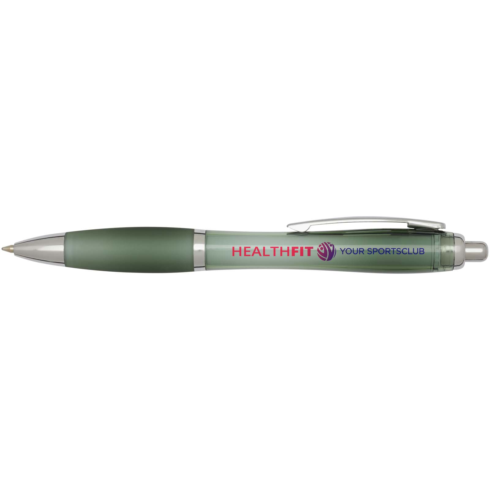 Nash RCS recycled plastic ballpoint pen with coloured barrel and grip (black ink)