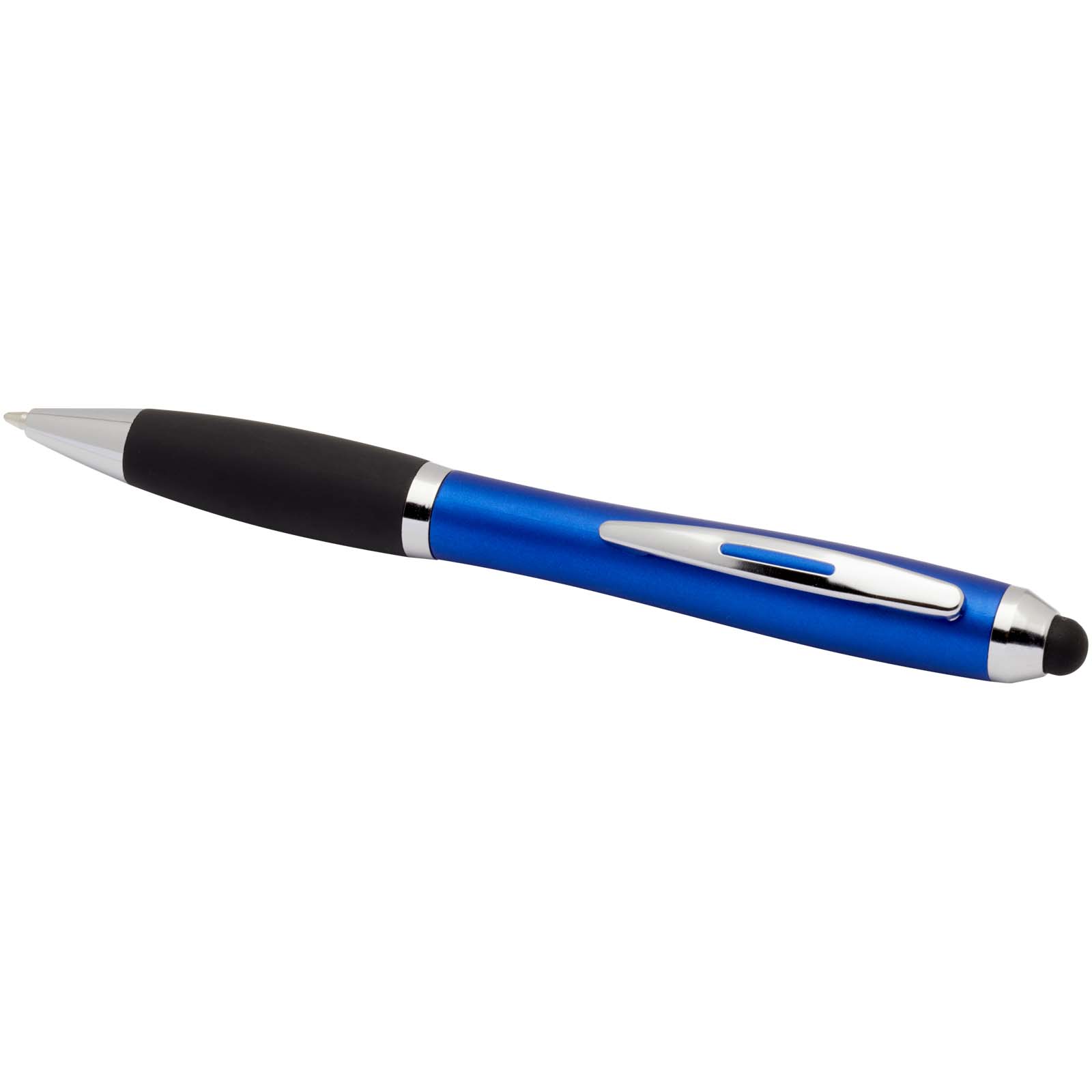 Nash RCS recycled plastic stylus ballpoint pen with coloured barrel and black grip (black ink)