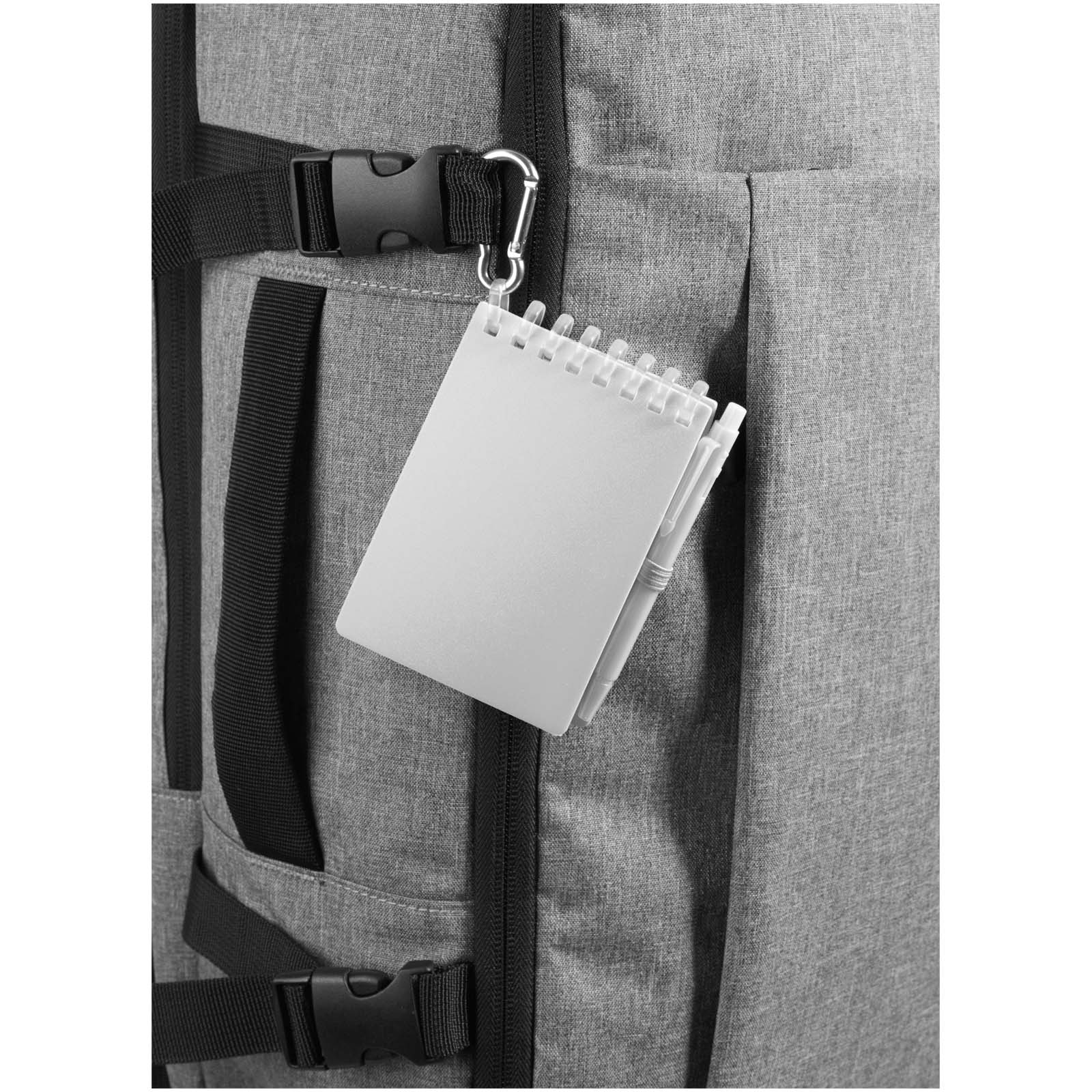 Lig Mini recycled outdoor soft cover notebook and ballpoint pen set (black ink)