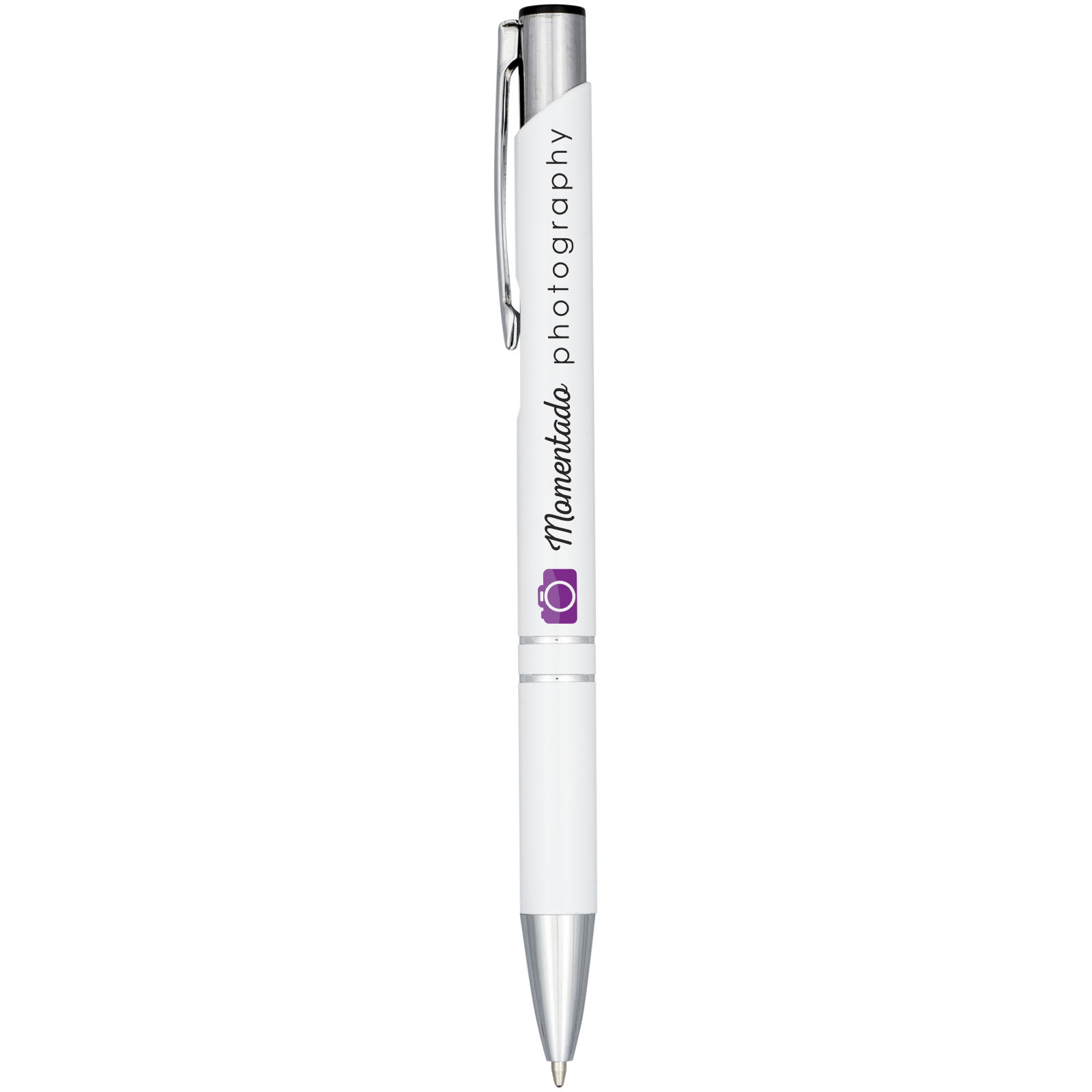 Moneta anodized aluminium click ballpoint pen (blue ink)