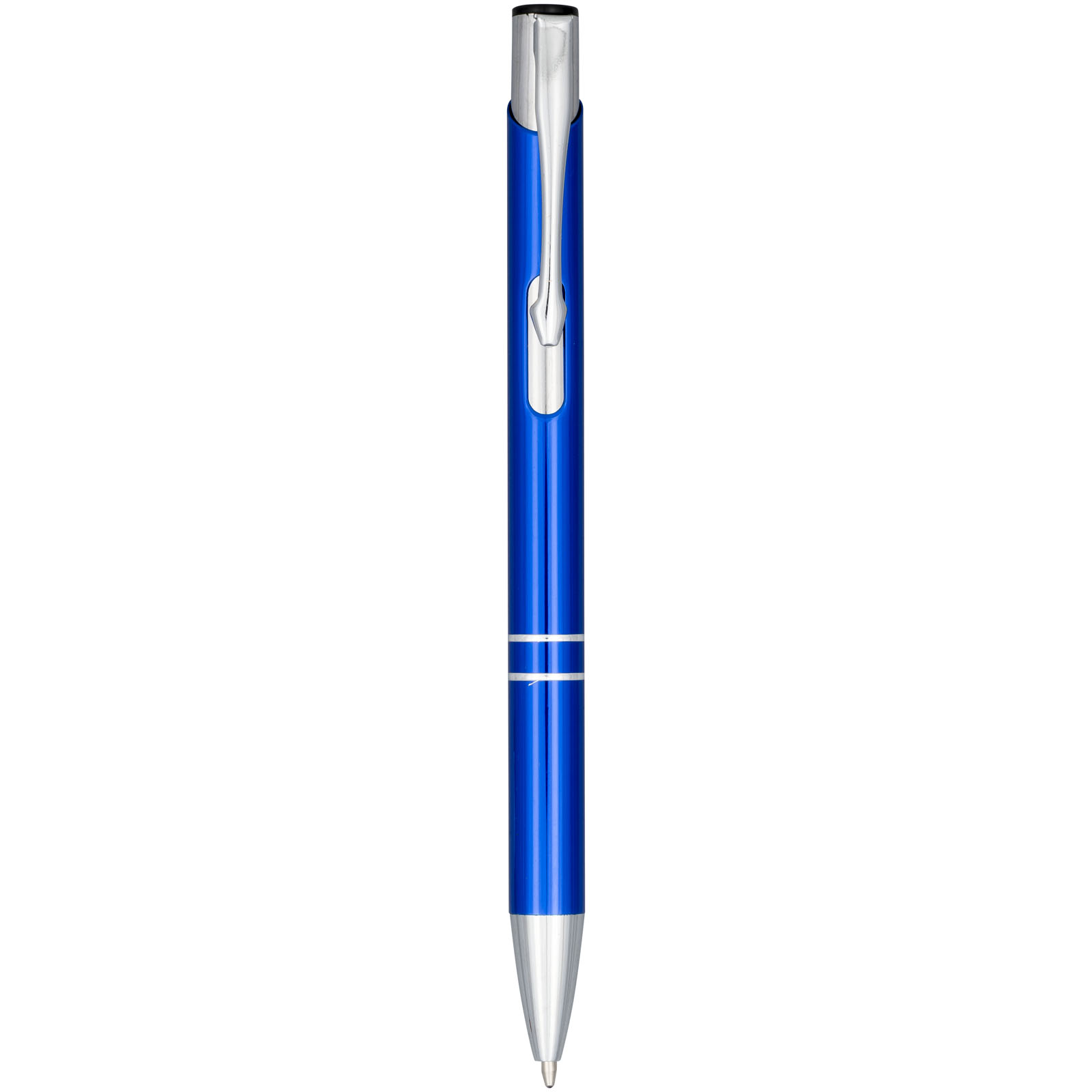 Moneta anodized aluminium click ballpoint pen (blue ink)
