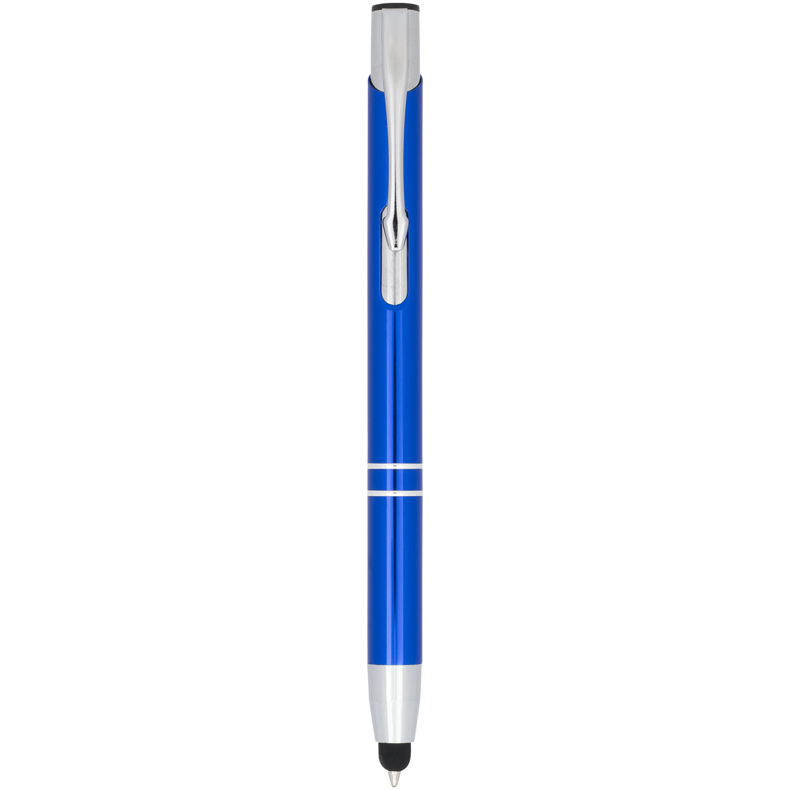 Moneta anodized aluminium click stylus ballpoint pen (blue ink)