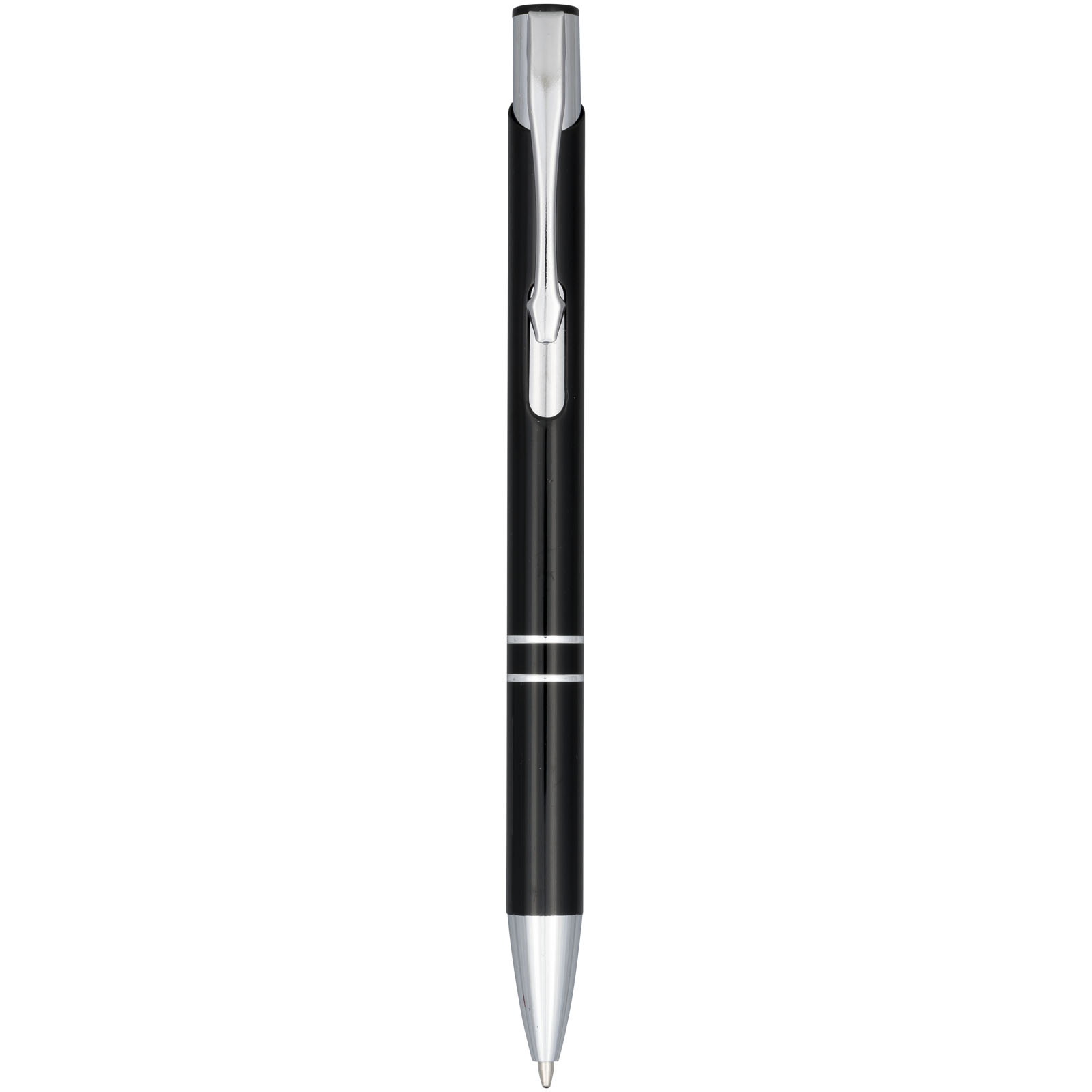 Moneta anodized aluminium click ballpoint pen (black ink)
