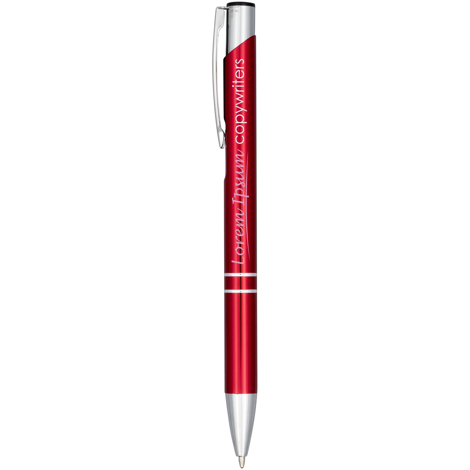 Moneta anodized aluminium click ballpoint pen (black ink)