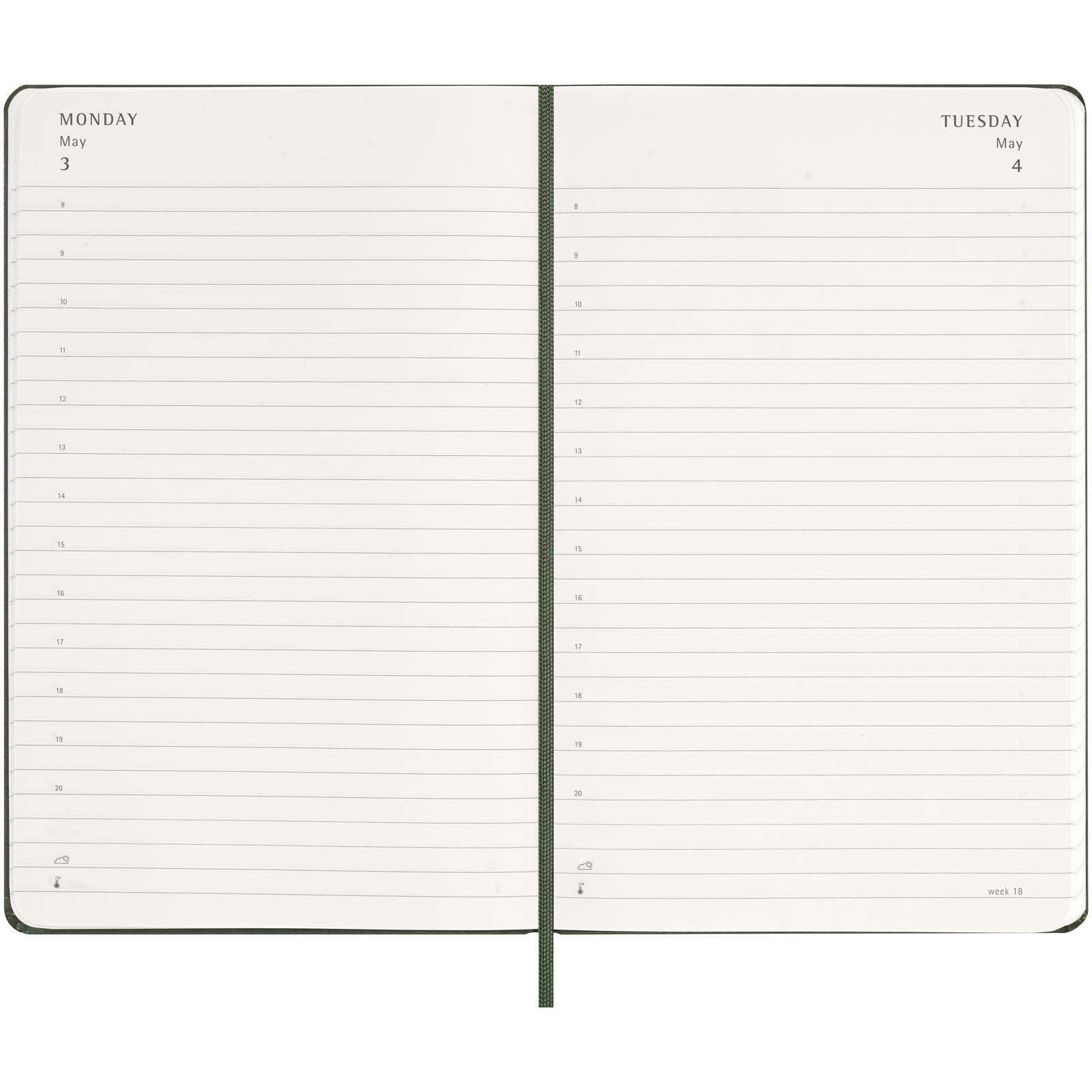 Moleskine hard cover 12 month L daily planner