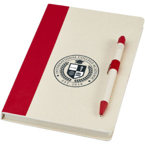 Dairy Dream A5 size reference recycled milk cartons notebook and ballpoint pen set