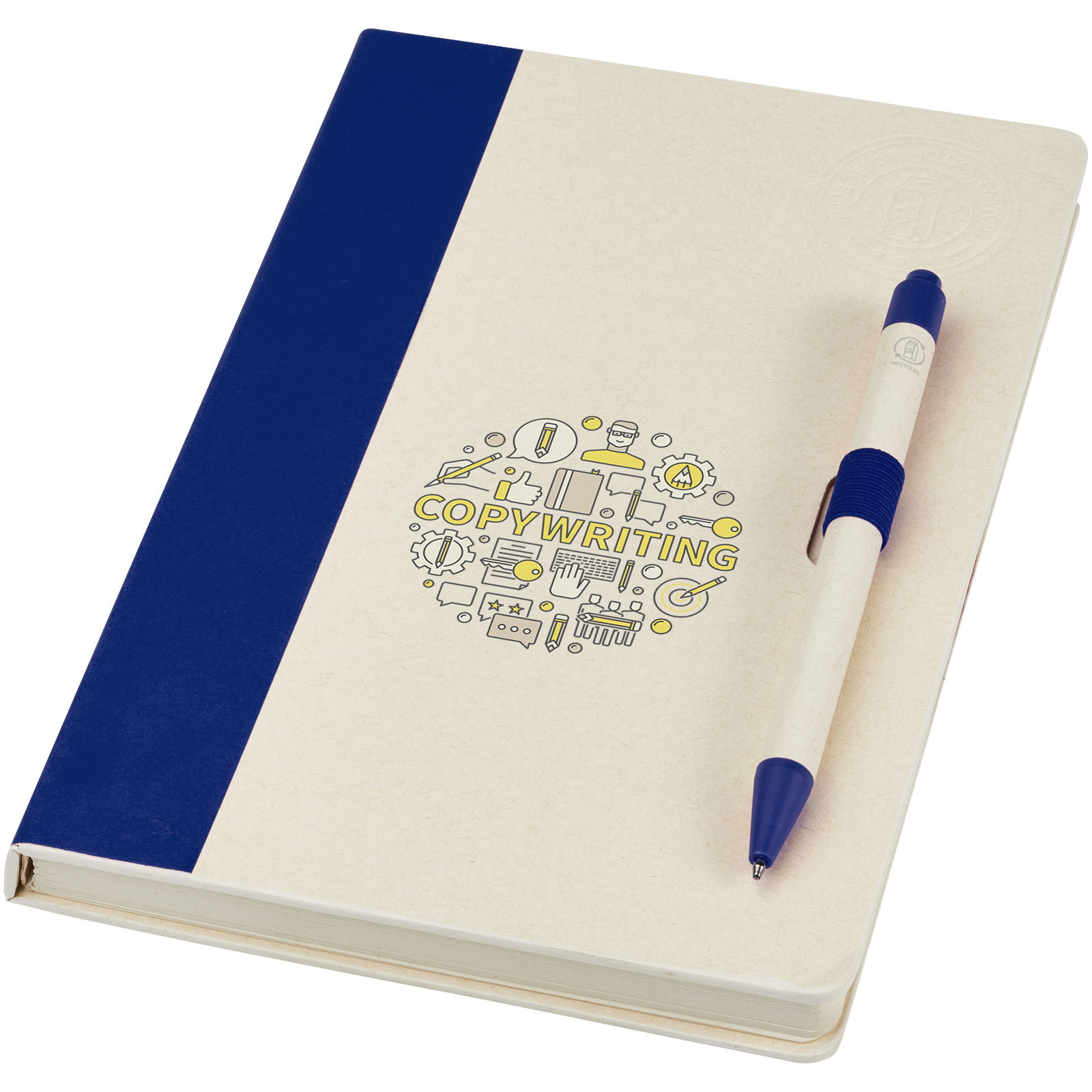 Dairy Dream A5 size reference recycled milk cartons notebook and ballpoint pen set
