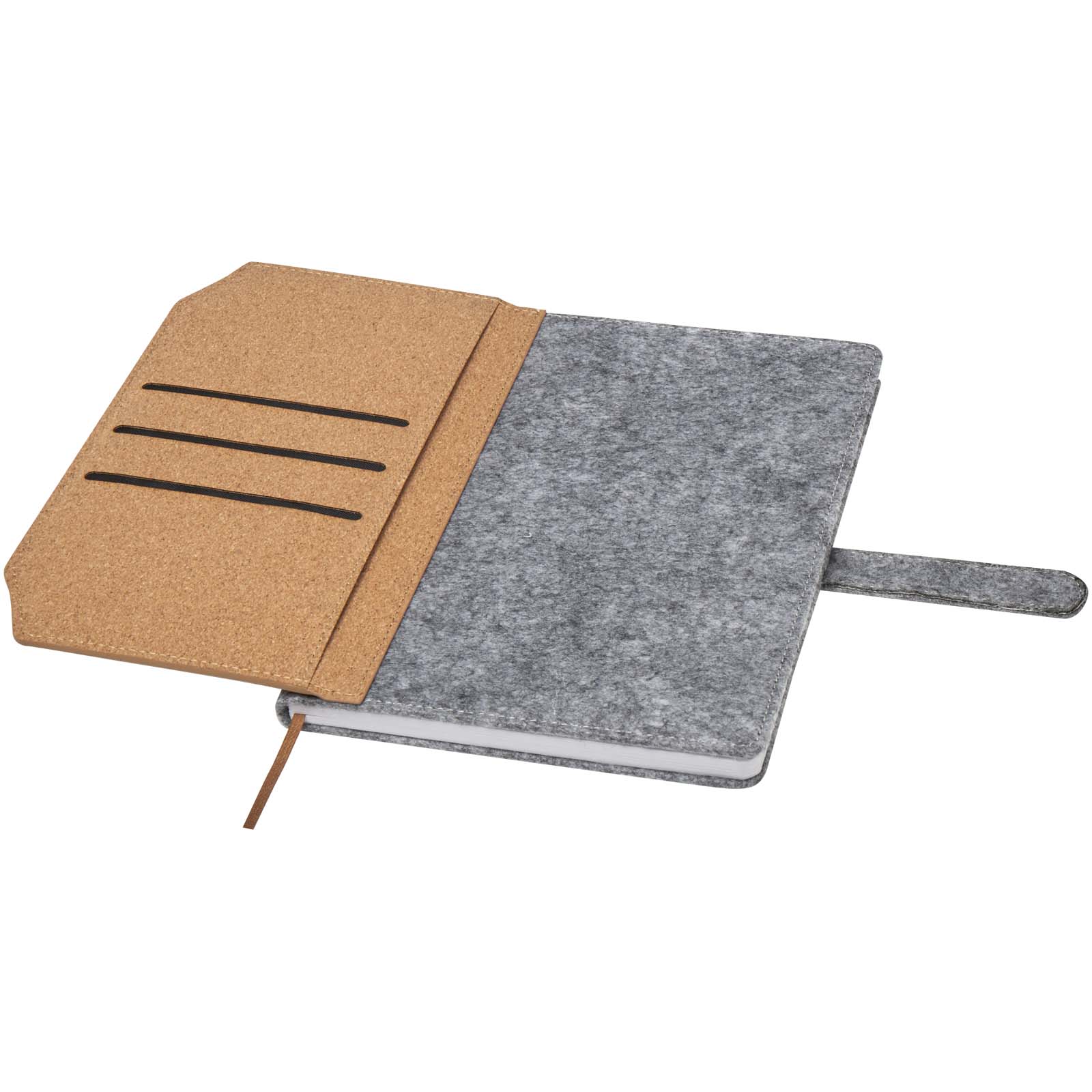 Viviana A5 recycled felt and cork notebook