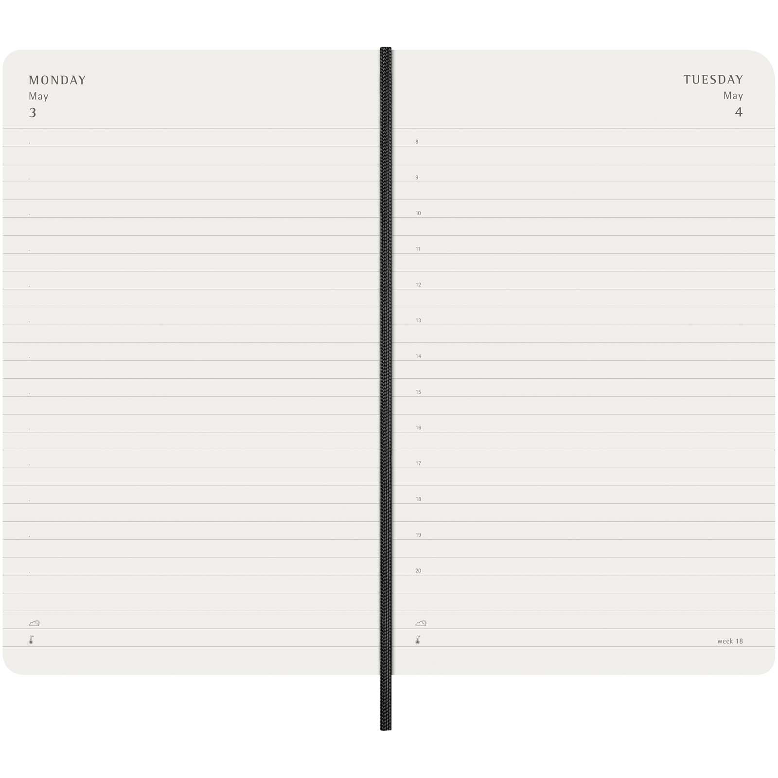Moleskine soft cover 12 month L daily planner