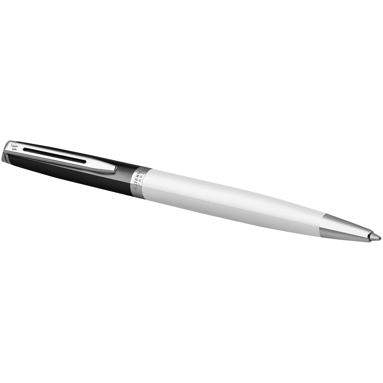 Hemisphere colour blocking ballpoint pen with palladium trim (blue ink)