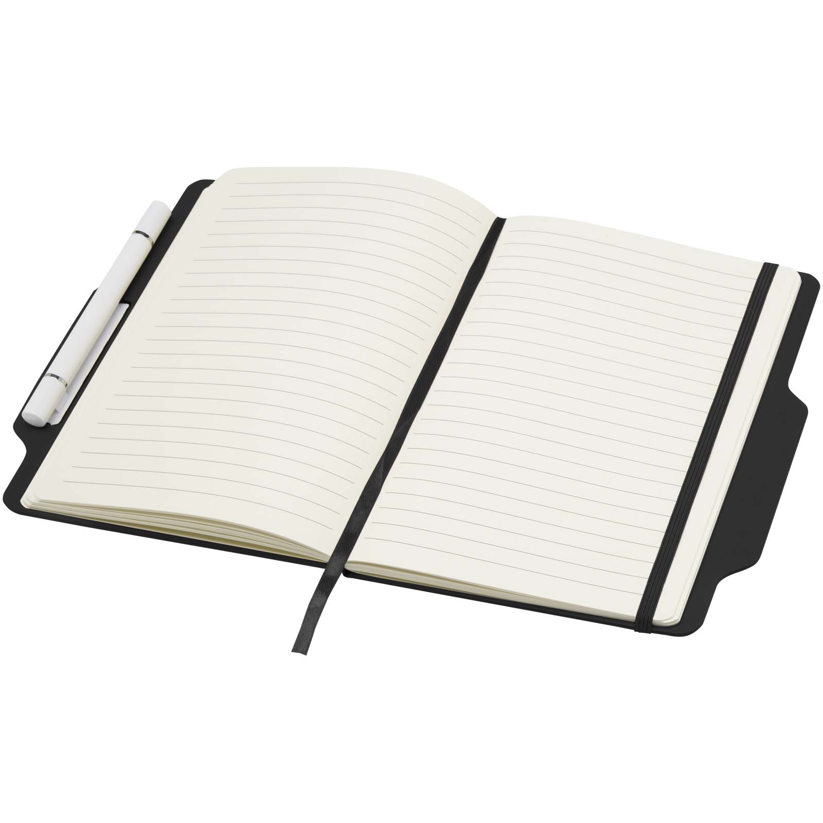 Nexus A5 hard cover notebook with pen and pencil combo (black ink)