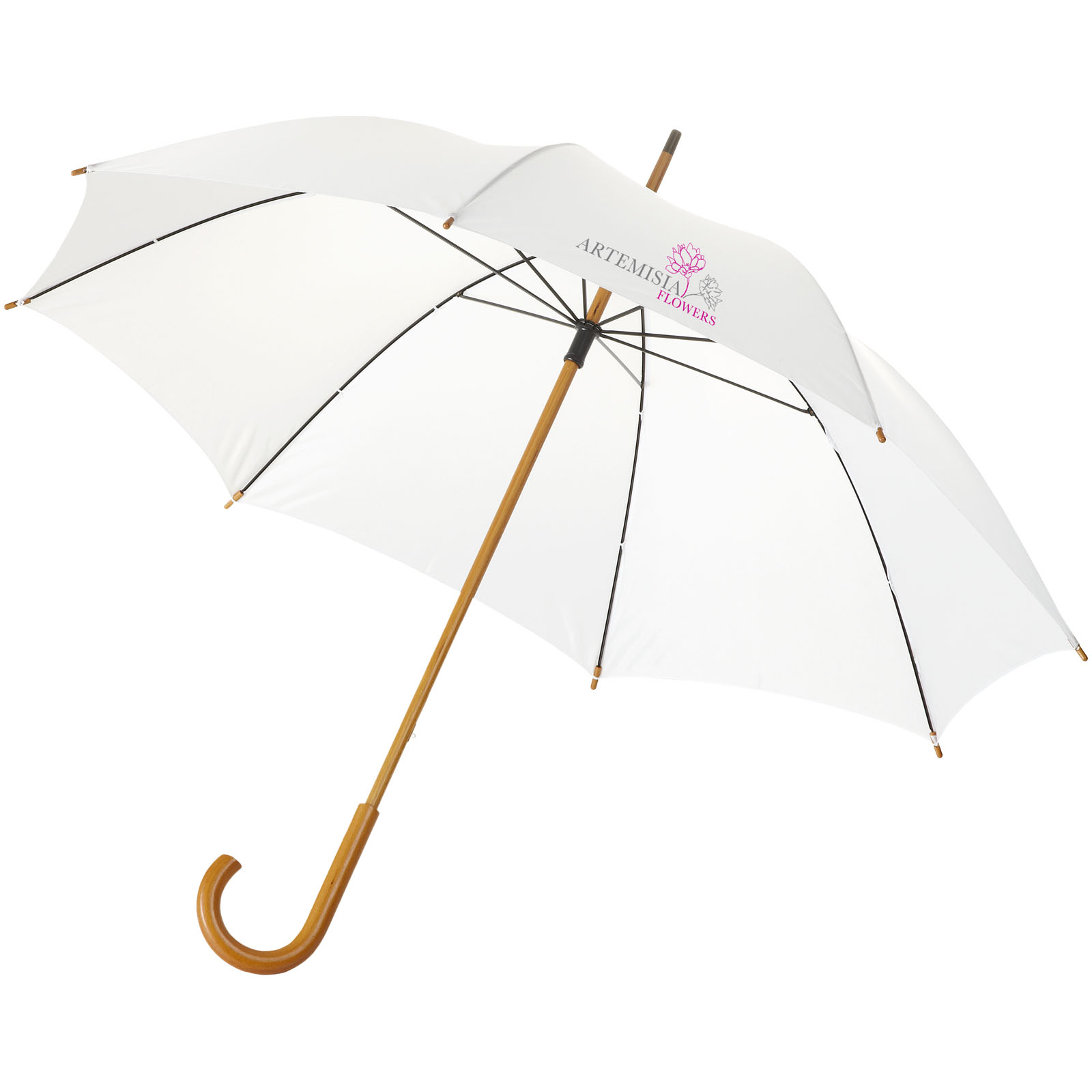 Jova 23″ umbrella with wooden shaft and handle