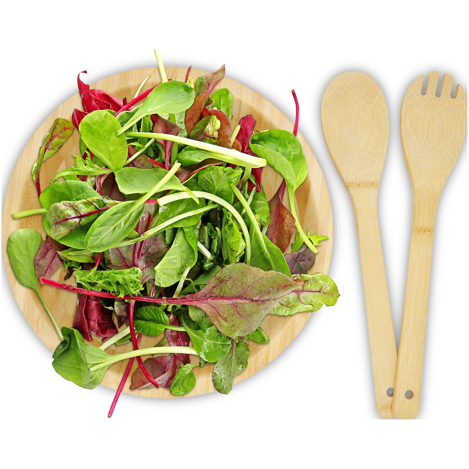 Argulls bamboo salad bowl and tools