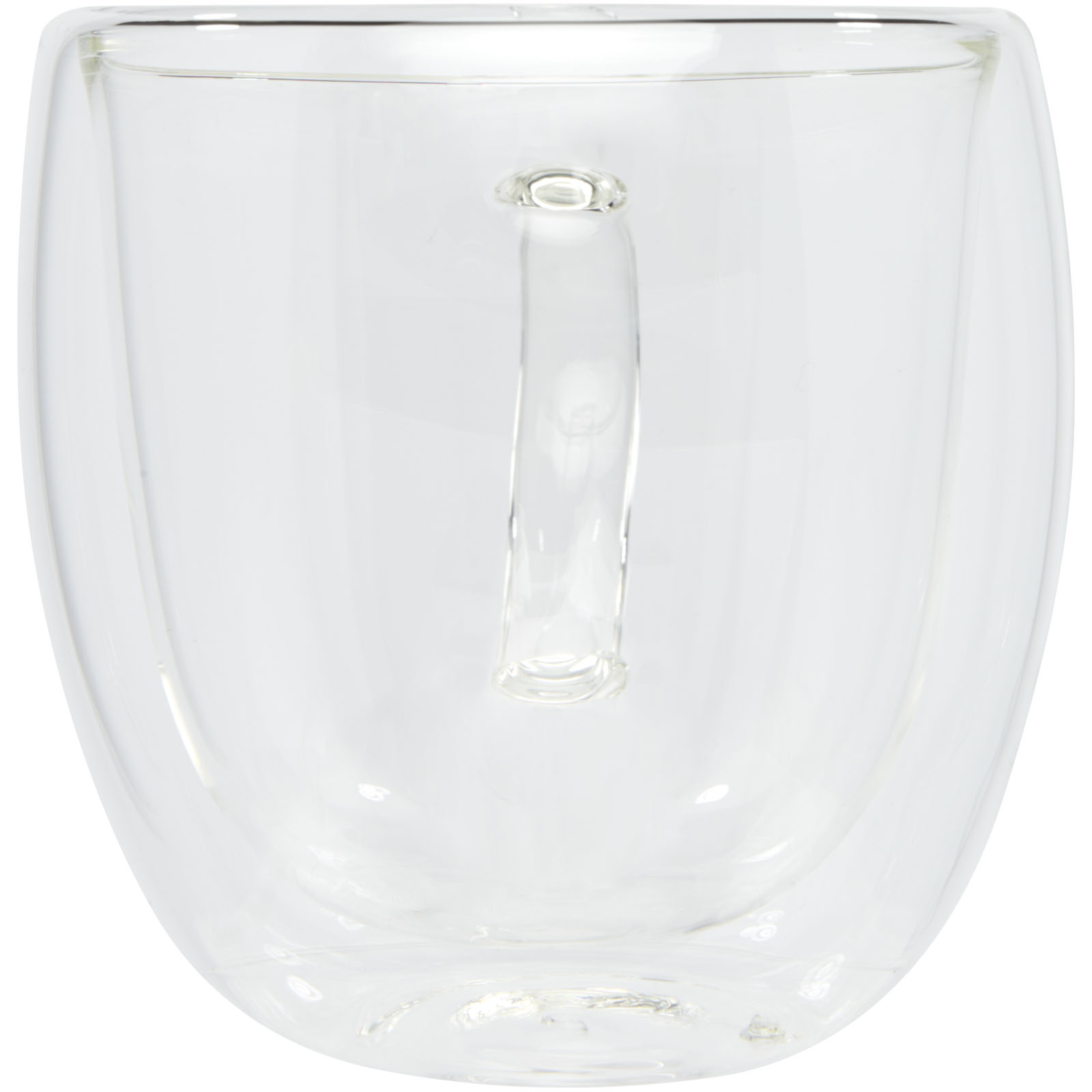 Manti 2-piece 250 ml double-wall glass cup with bamboo coaster