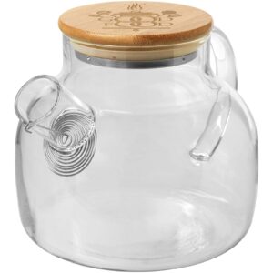 Zen tea pot with strainer and bamboo lid