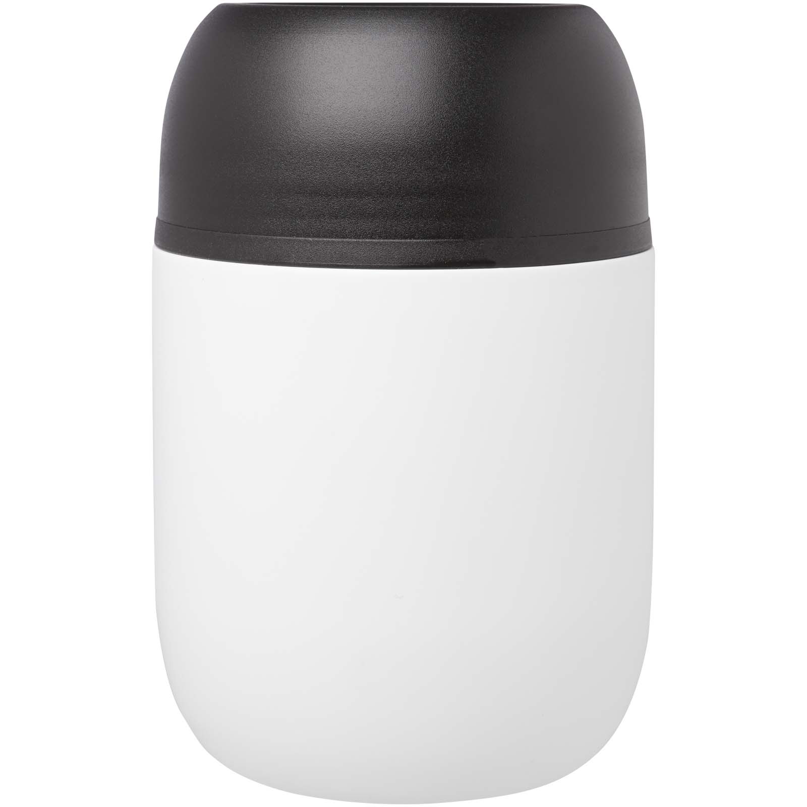 Supo 480 ml double-walled recycled stainless steel lunch pot with foldable spoon