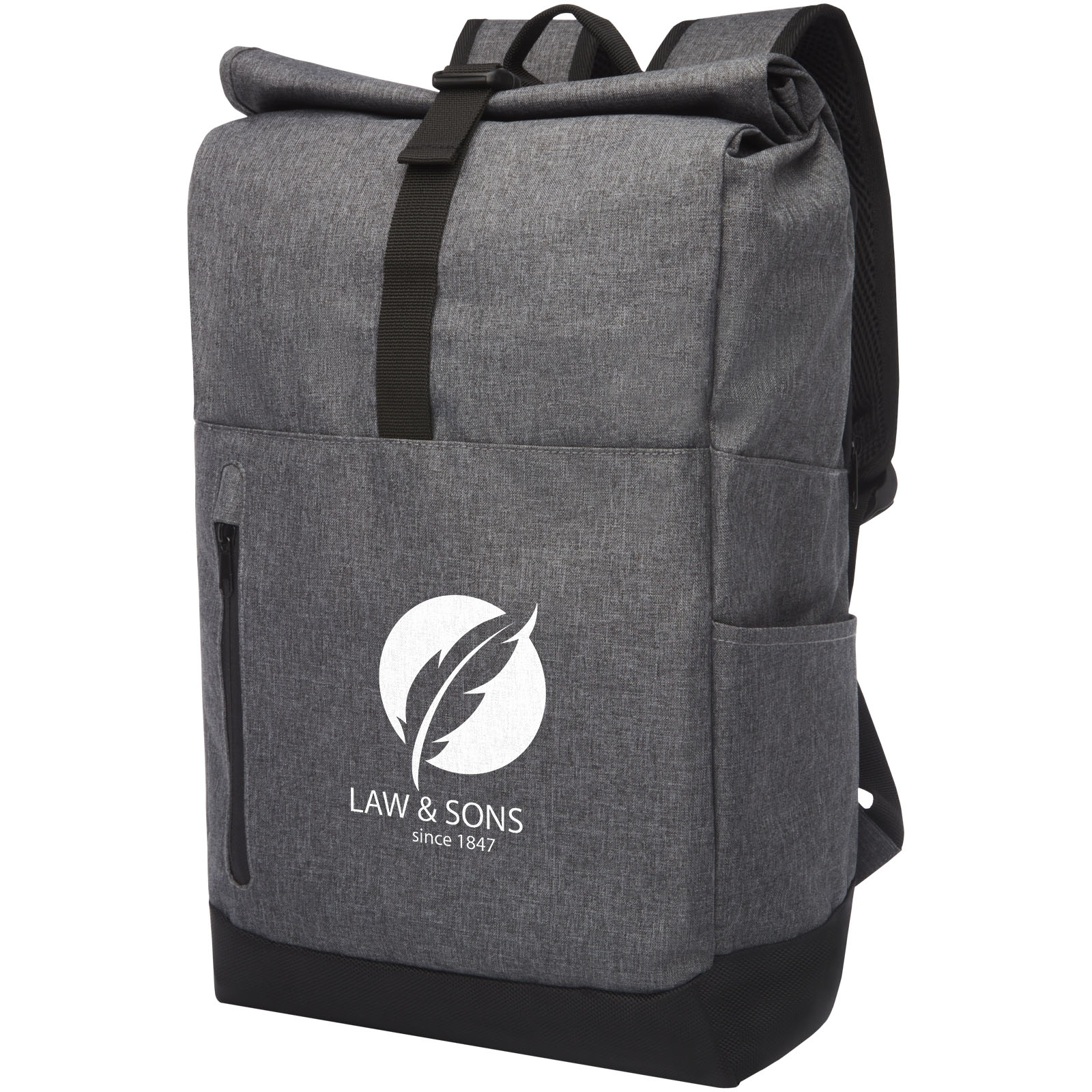 Libra 15.6″ GRS recycled roll-up laptop backpack 12L