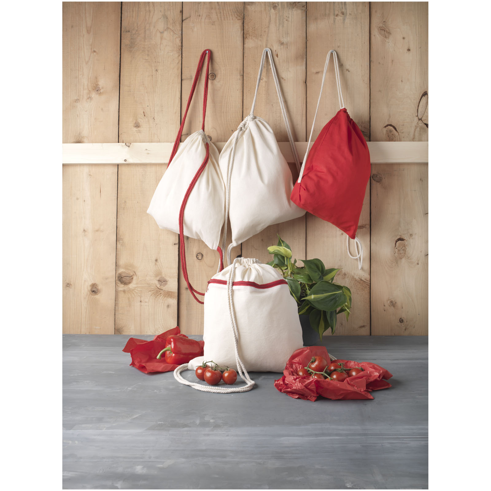 Oregon 140 g/m² cotton drawstring bag 5L