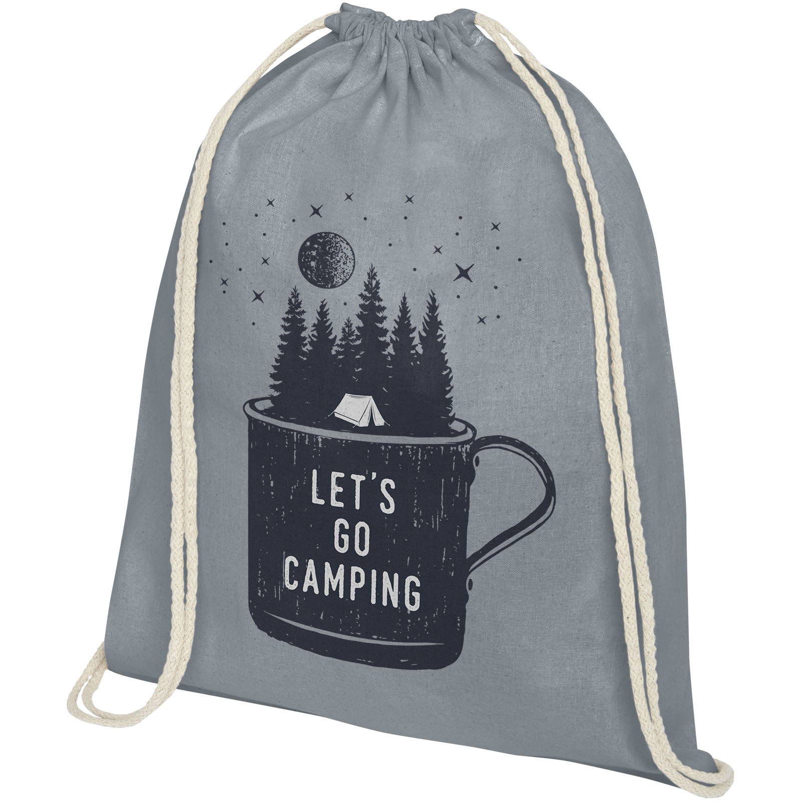 Oregon 140 g/m² cotton drawstring bag 5L