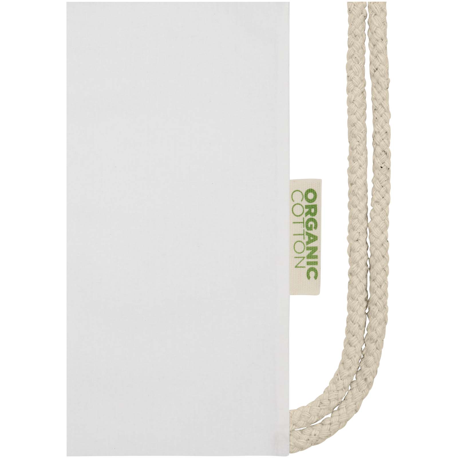Orissa 140 g/m² organic cotton drawstring bag 5L