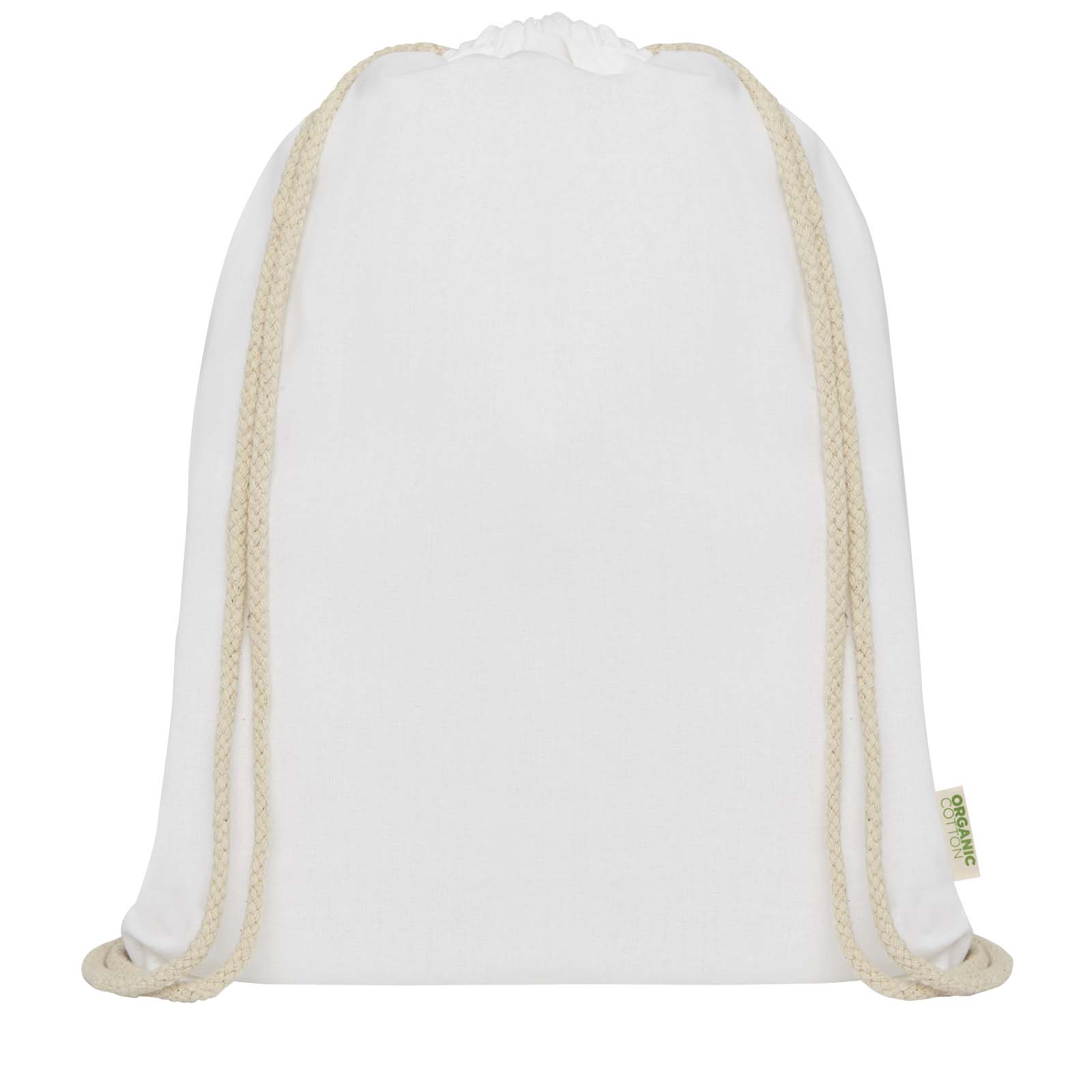 Orissa 140 g/m² organic cotton drawstring bag 5L